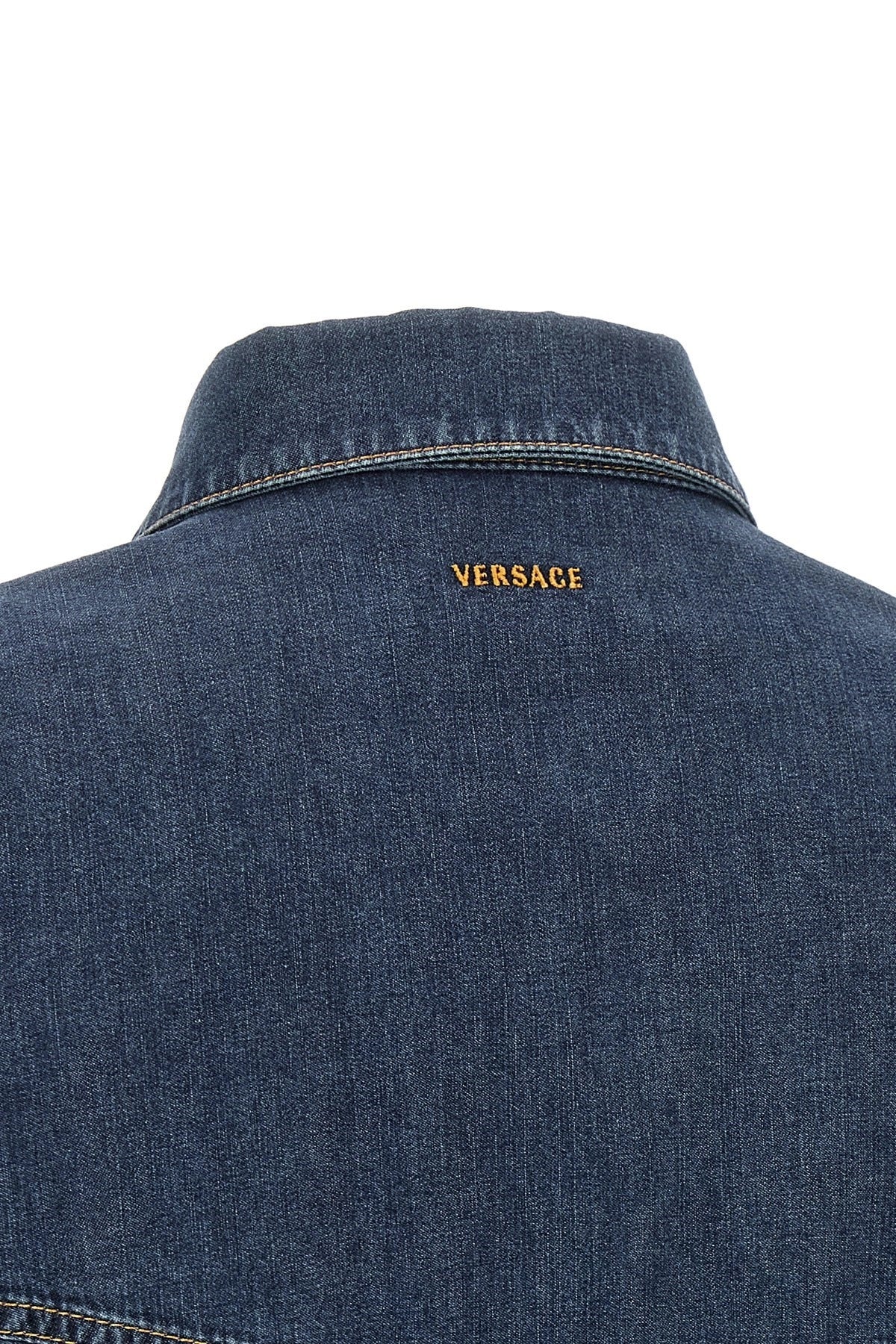 Versace Chambray Denim Mini Dress