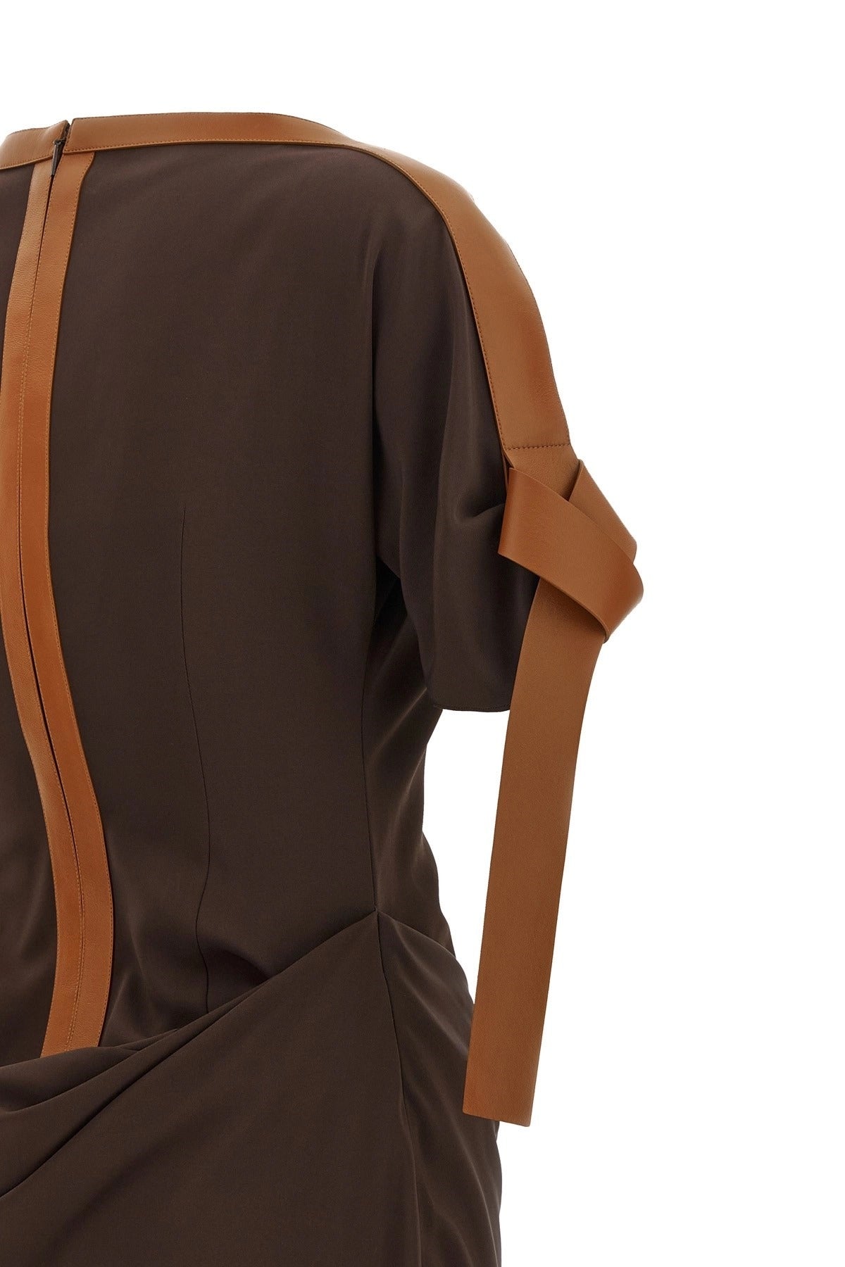 Ferragamo Dress With Leather Straps