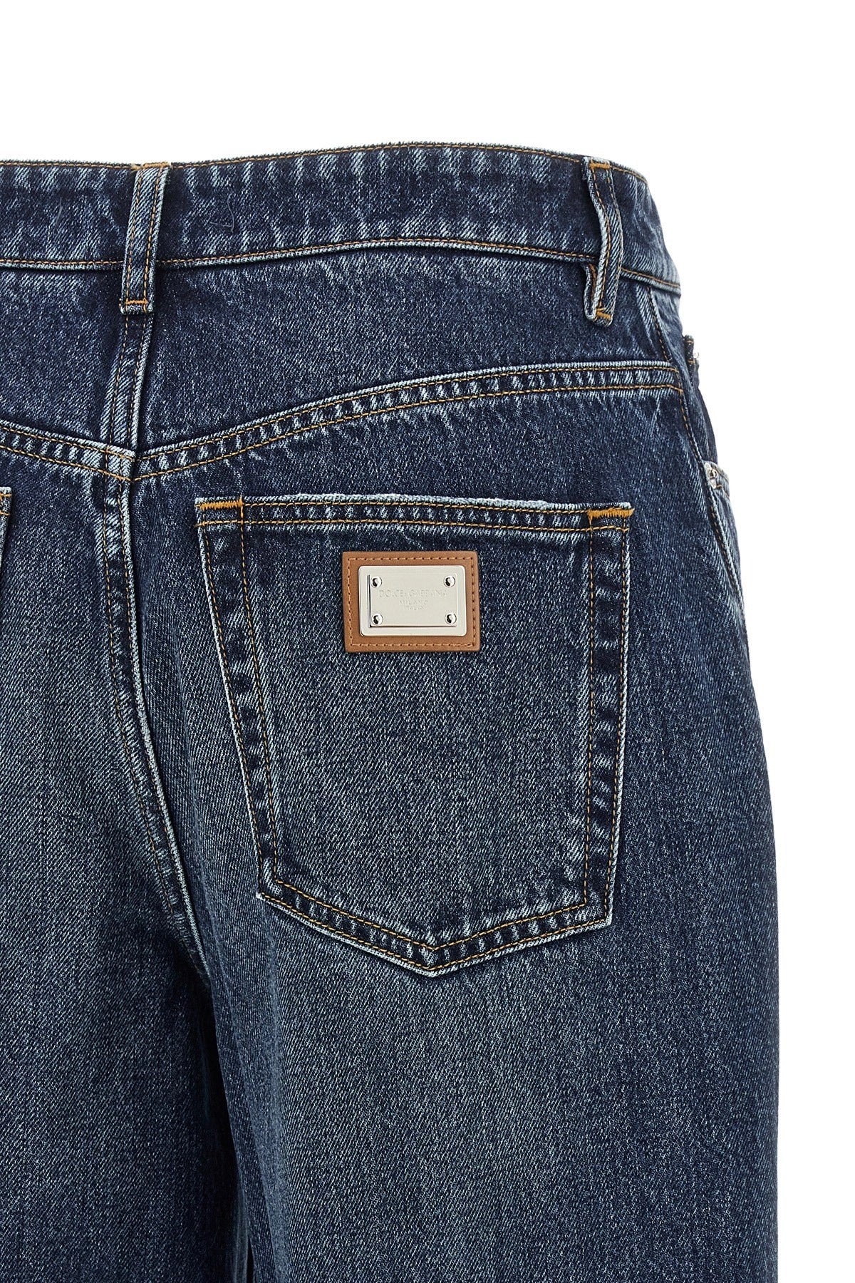 Dolce & Gabbana Logo Plaque Wide-Leg Jeans