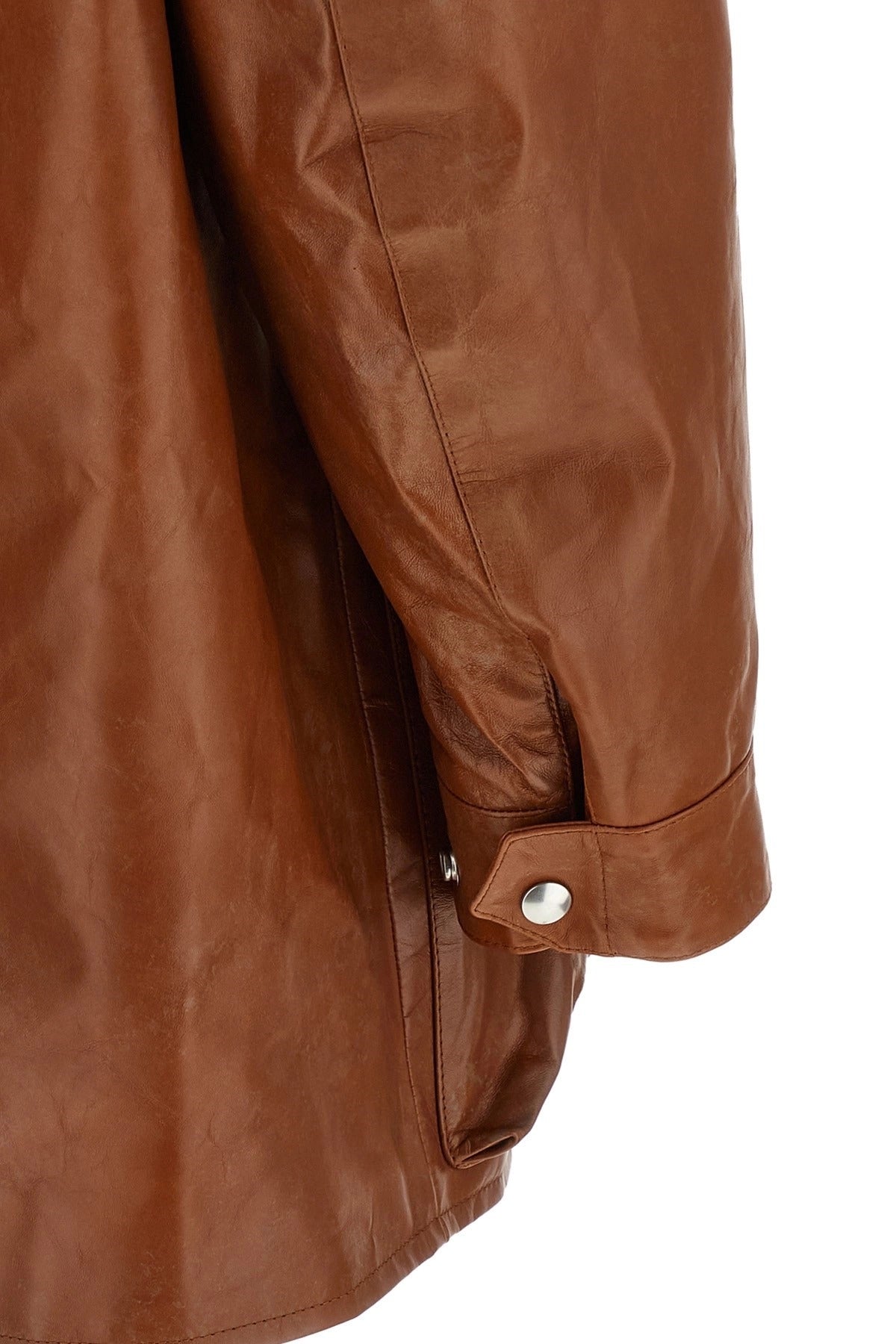 Prada Antiqued Leather Caban