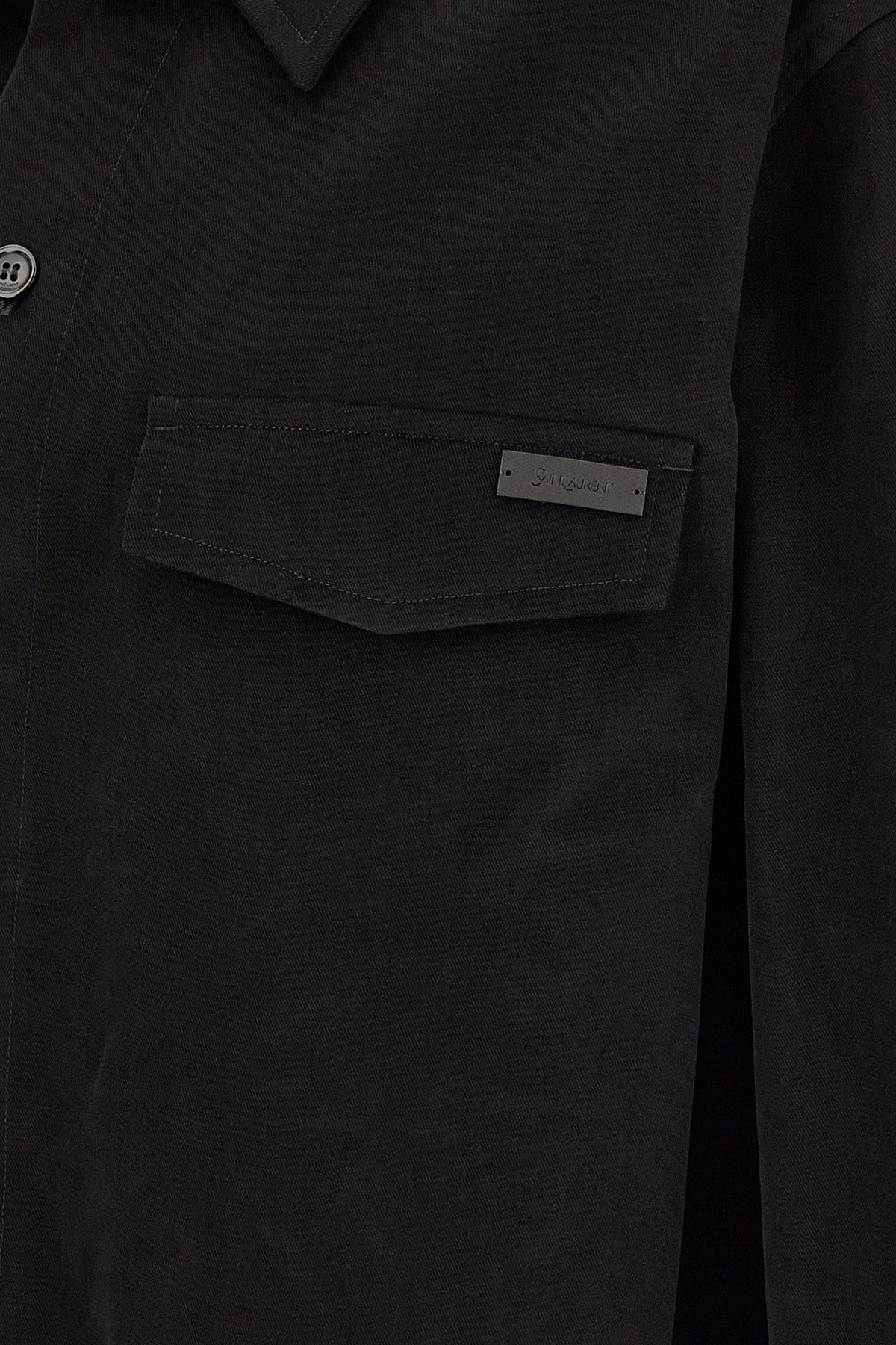 Saint Laurent Black Cotton Overshirt
