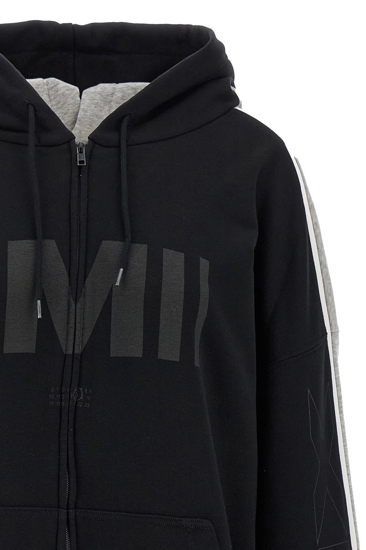 MM6 Maison Margiela Hoodie met dubbele voorkant
