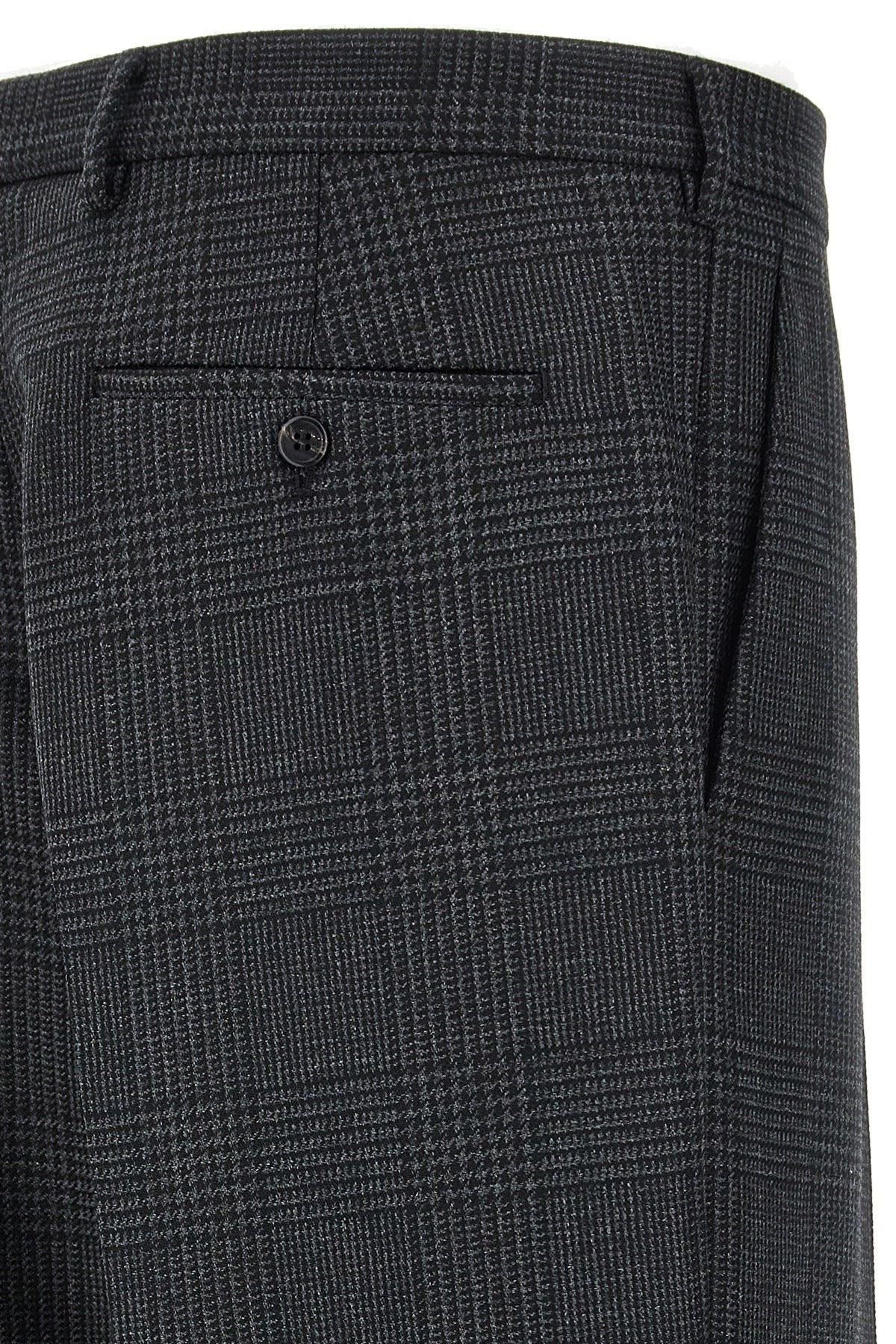 Prada Gray Check Wool Pants