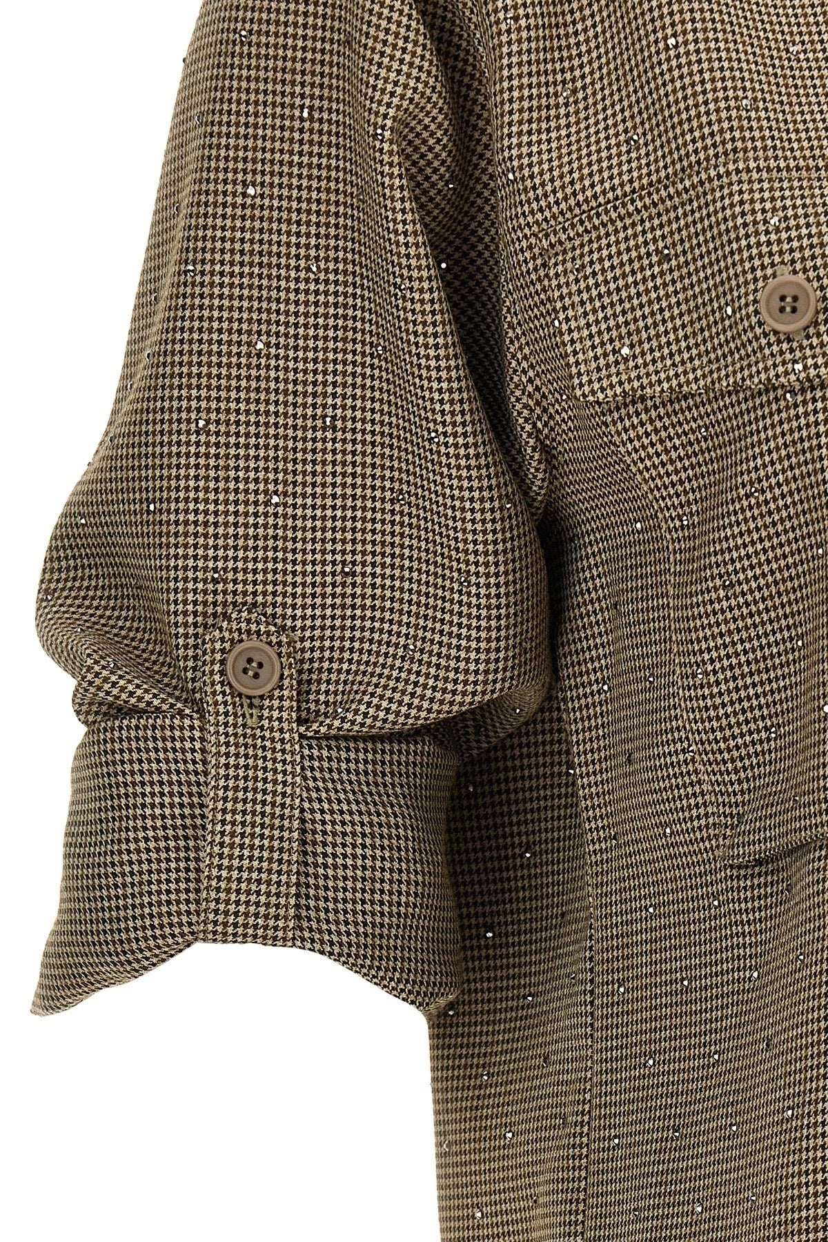 P.A.R.O.S.H. Palais Houndstooth Rhinestone Shirt