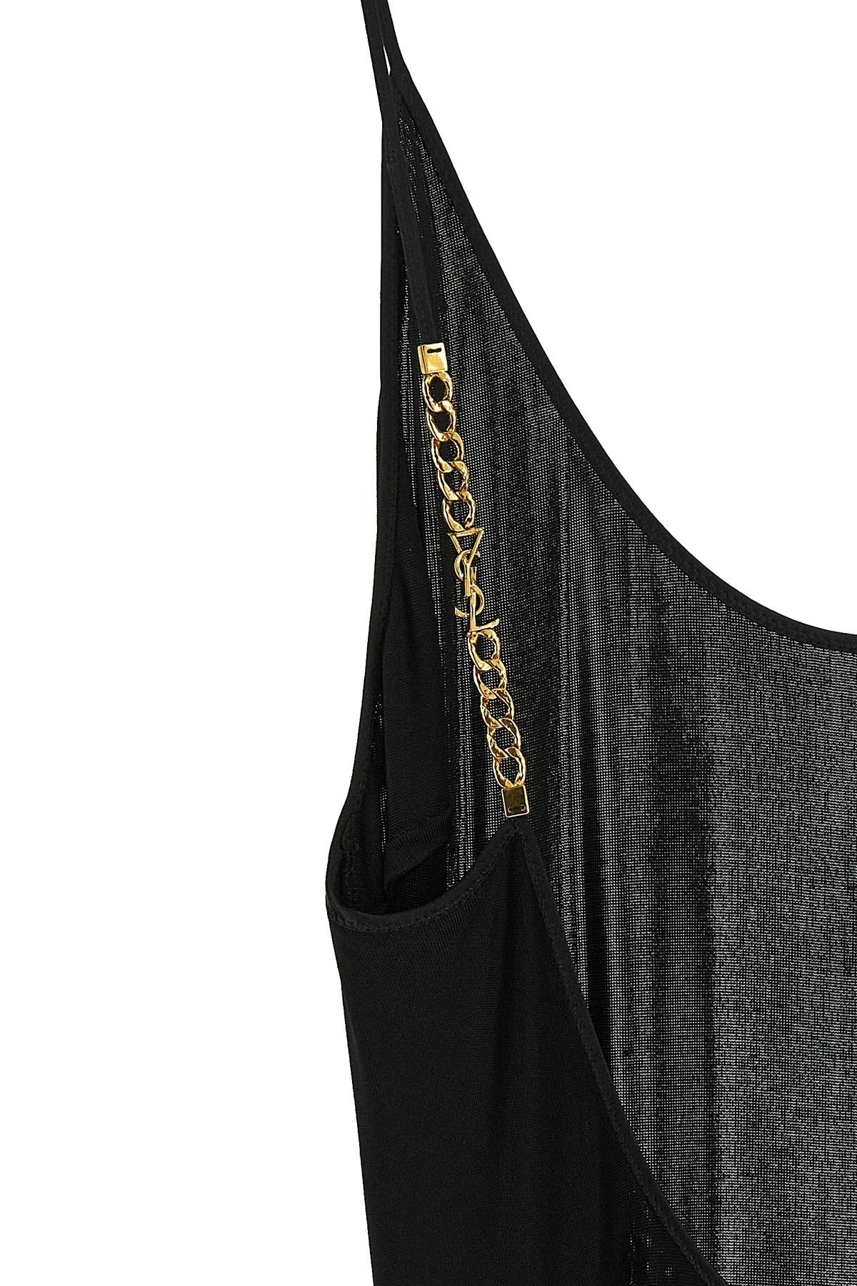 Saint Laurent Cassandre Chain Dress