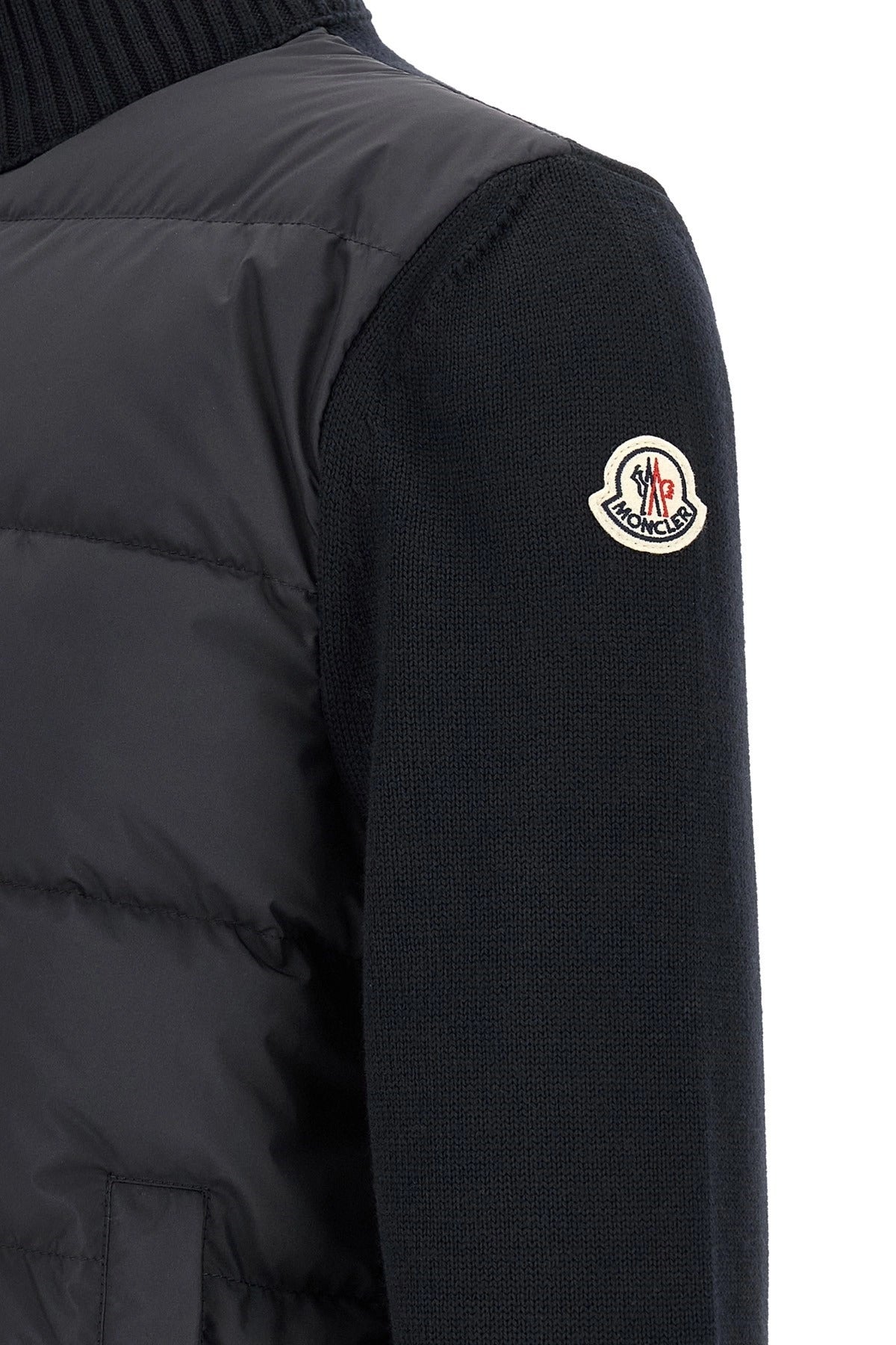 Moncler Two-Material Cardigan