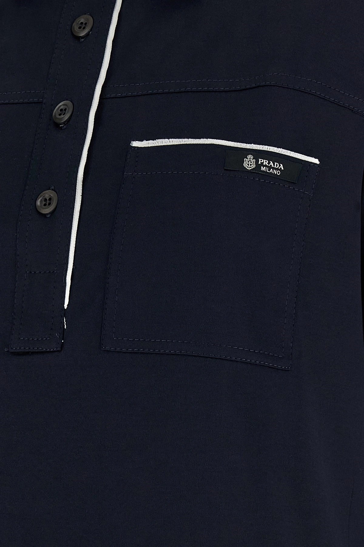Prada Double-Layer Polo Shirt