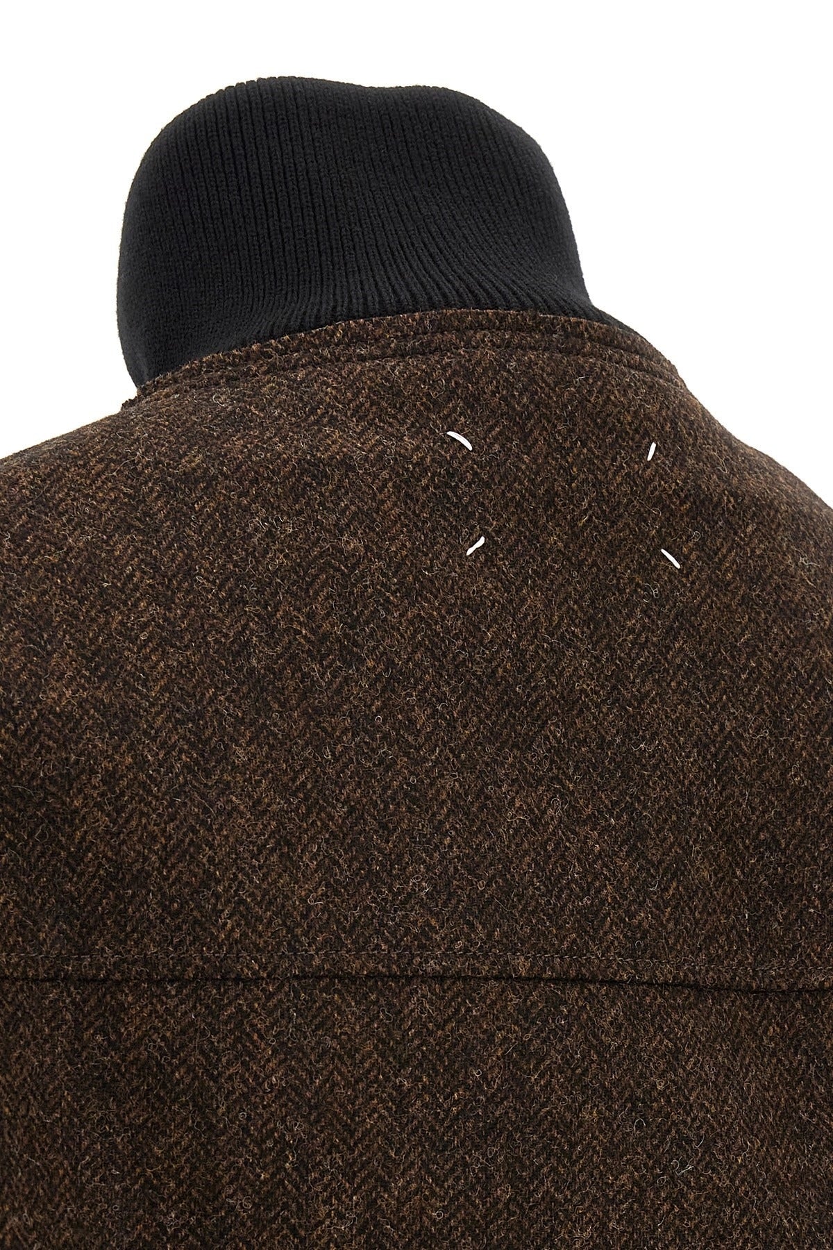 Maison Margiela Herringbone Wool Bomber Jacket