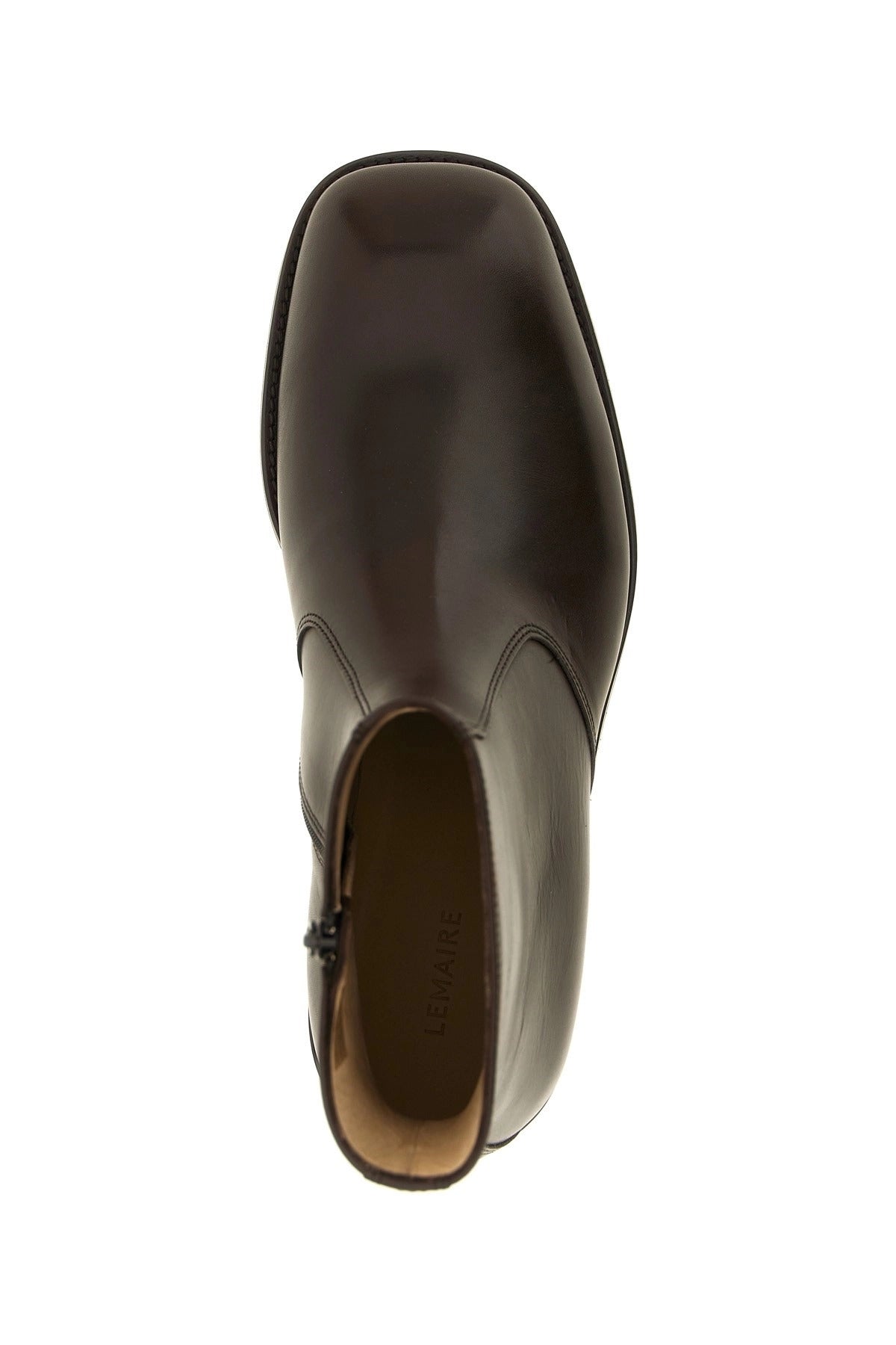 Lemaire Square Toe Zip Ankle Boots