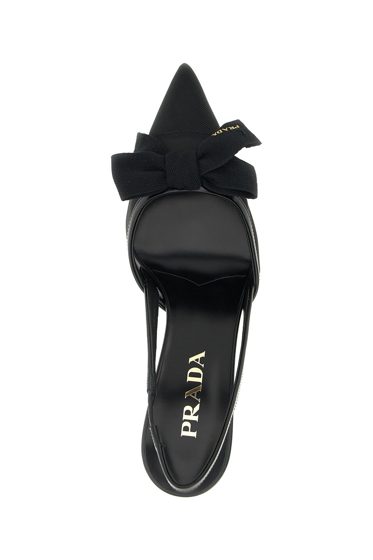 Prada Mesh Slingback With Bow