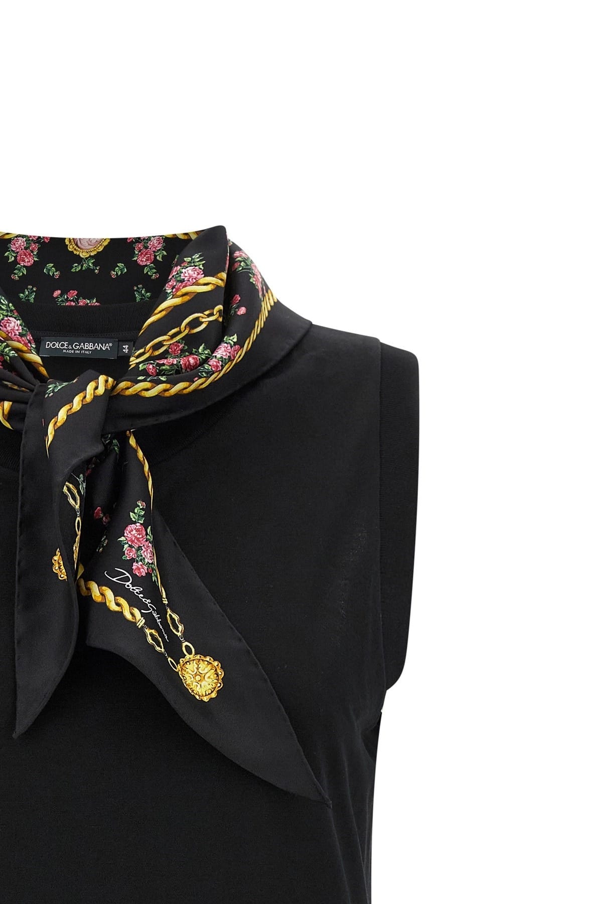 Dolce & Gabbana T-shirt con foulard rimovibile