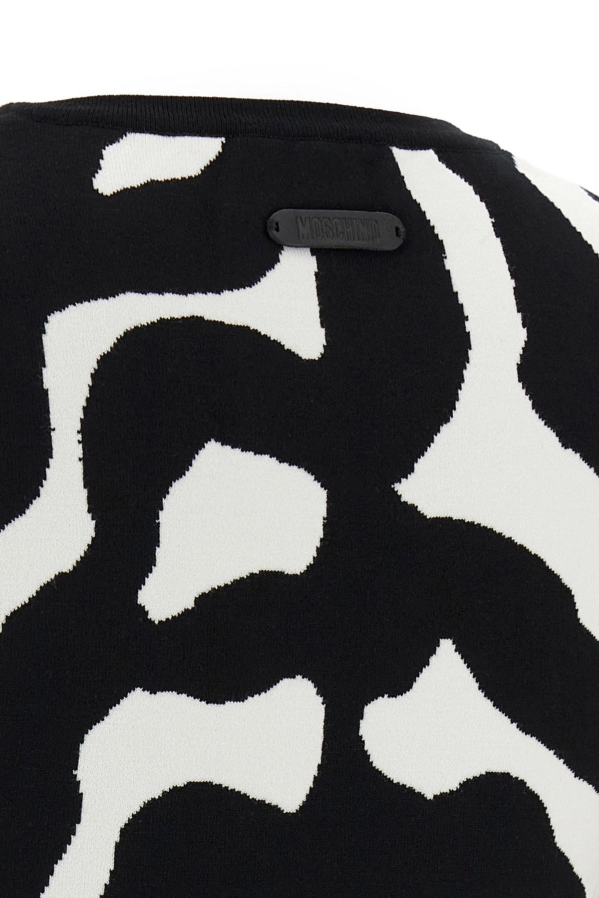 Moschino Zebra Intarsia Cropped Sweater