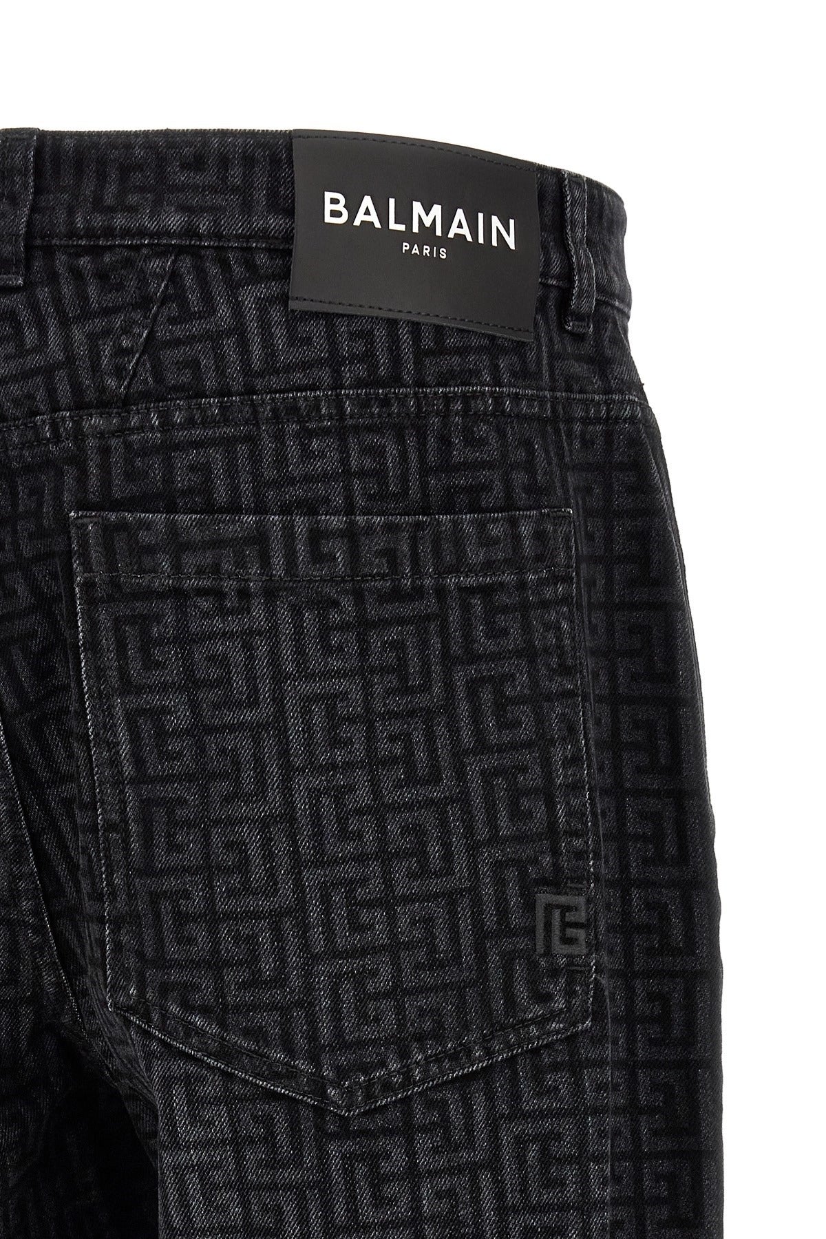 Balmain Pb Monogram Straight Jeans