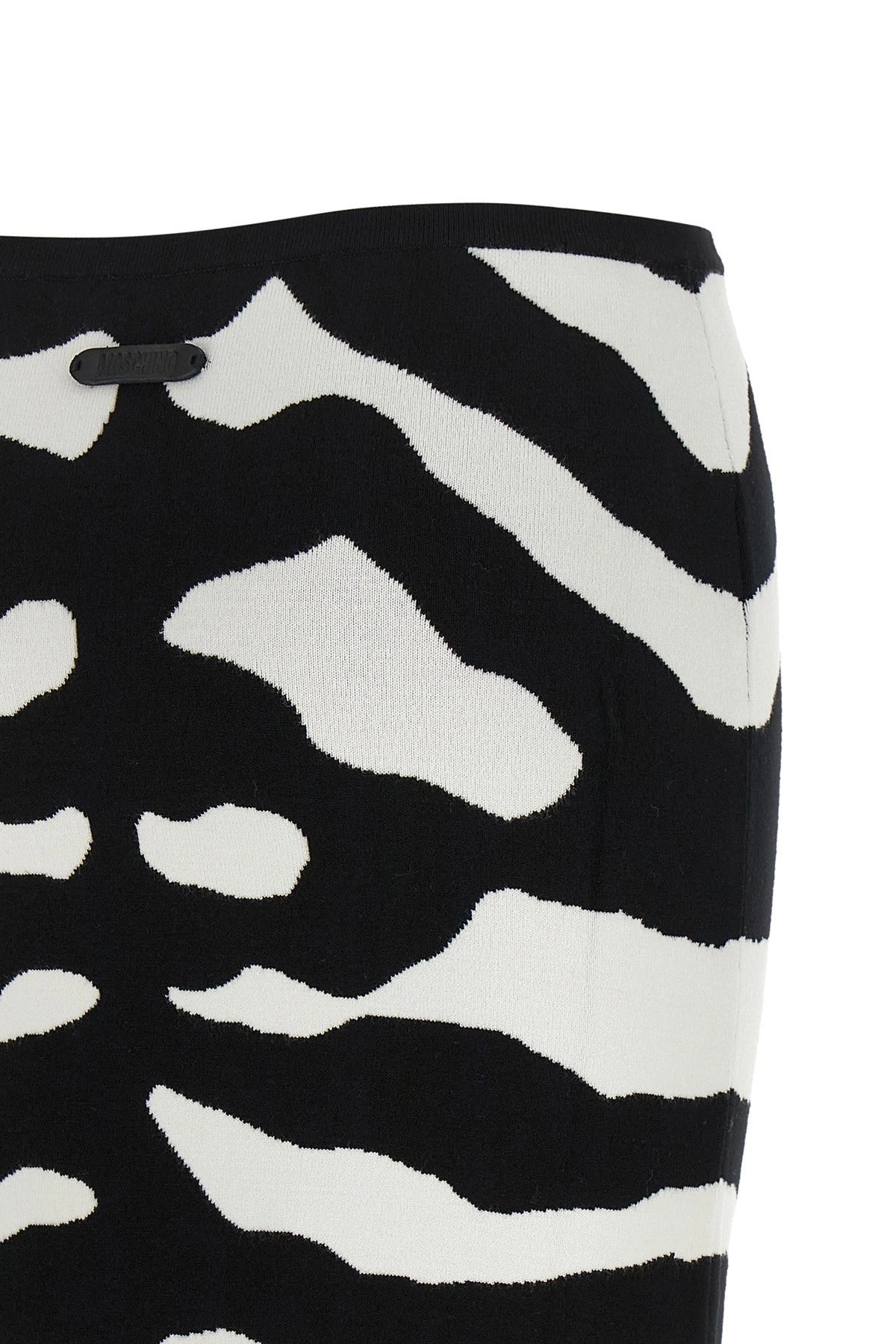 Moschino Zebra Intarsia Midi Skirt