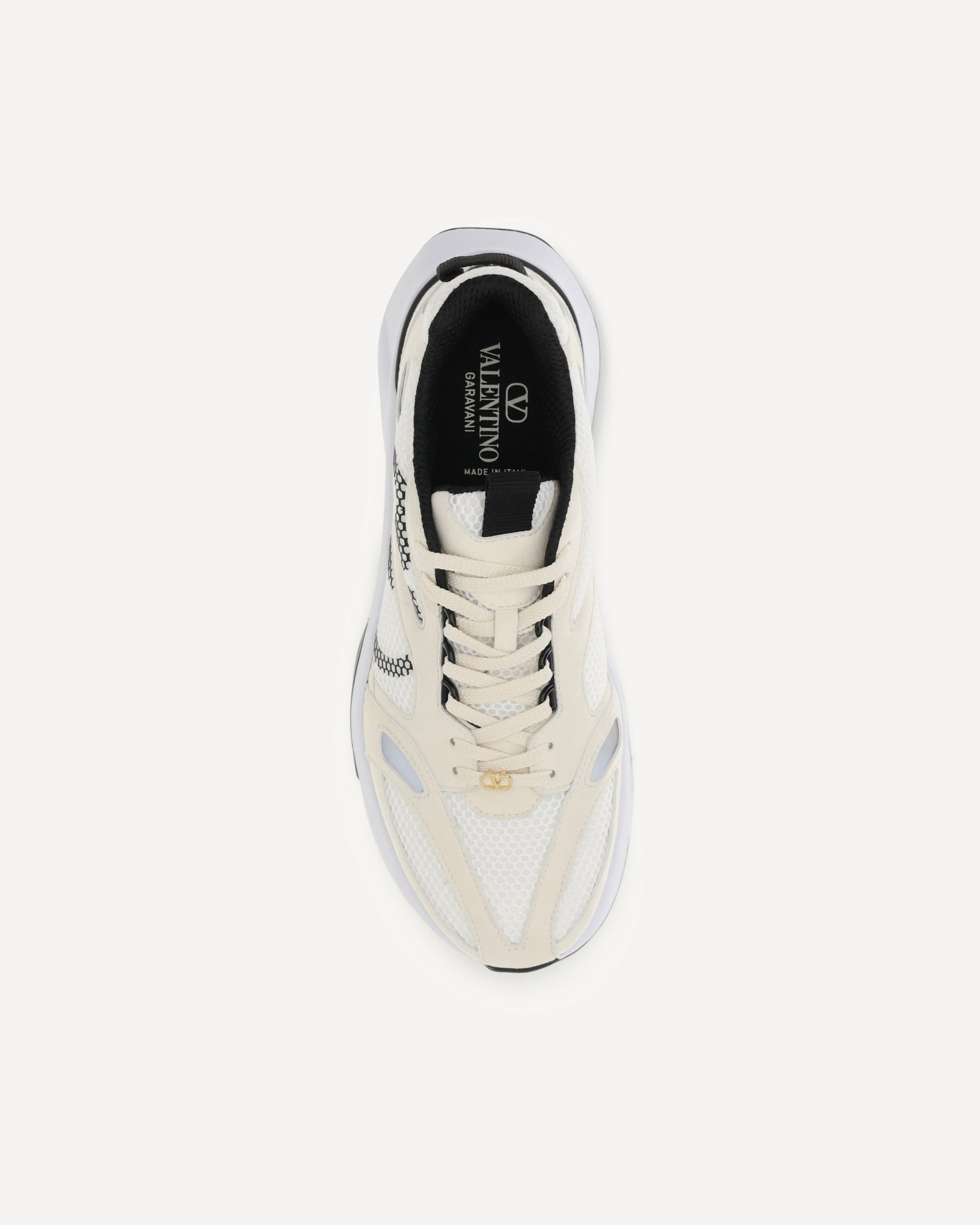 Valentino Garavani Demivee Mesh And Suede Sneakers
