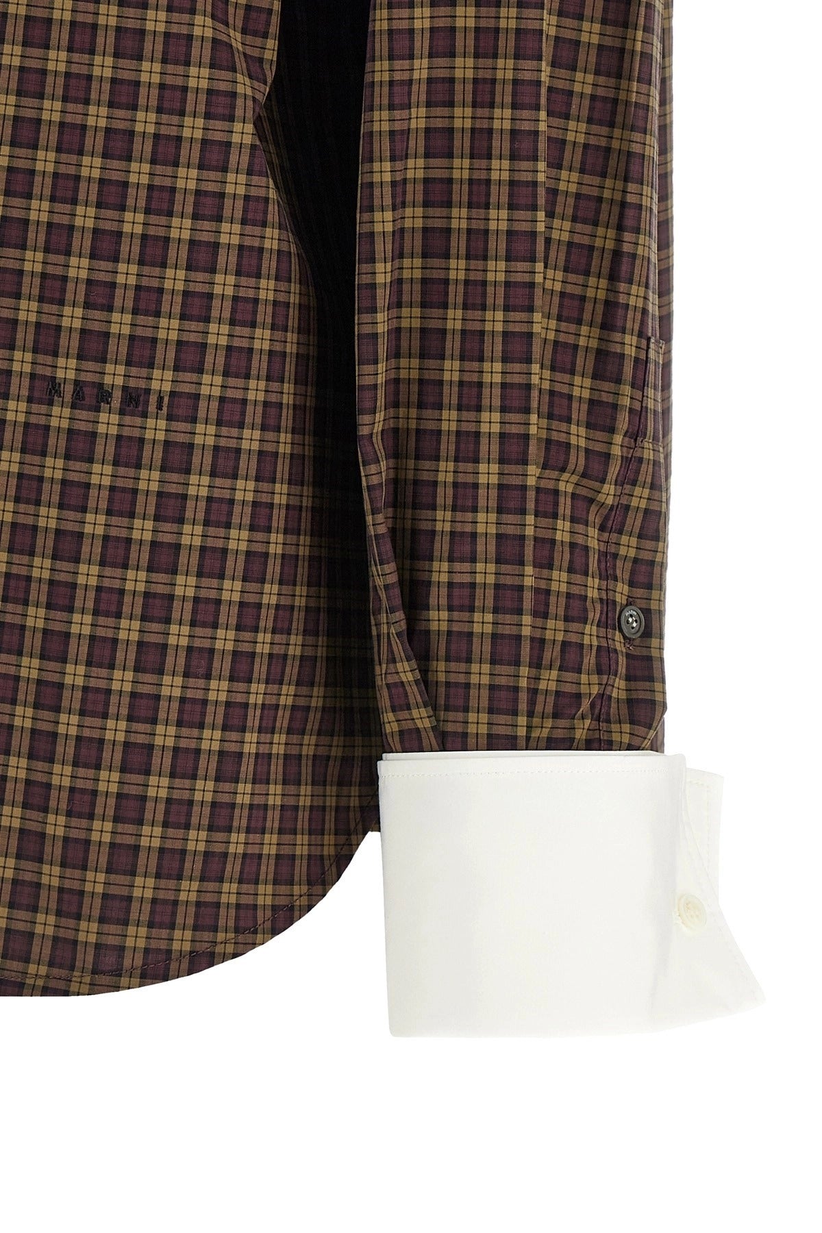 Marni Check Scarf Collar Shirt