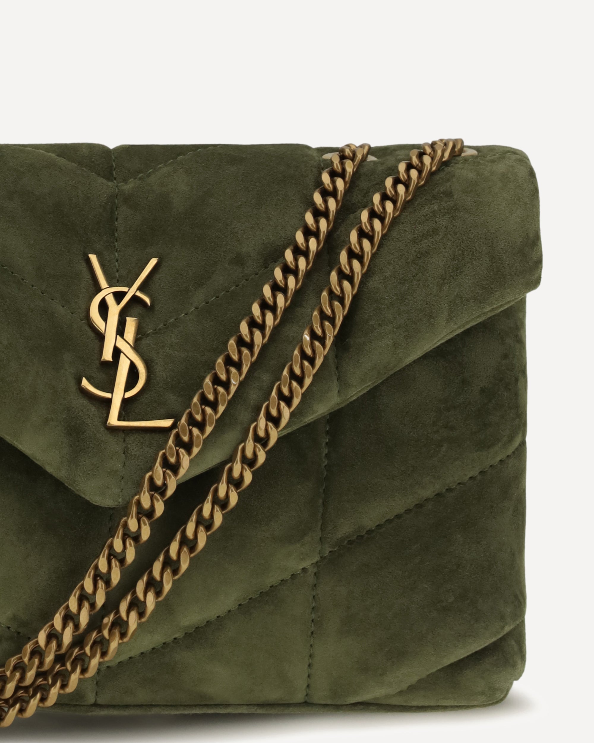 Saint Laurent Loulou Puffer Toy Suede Bag