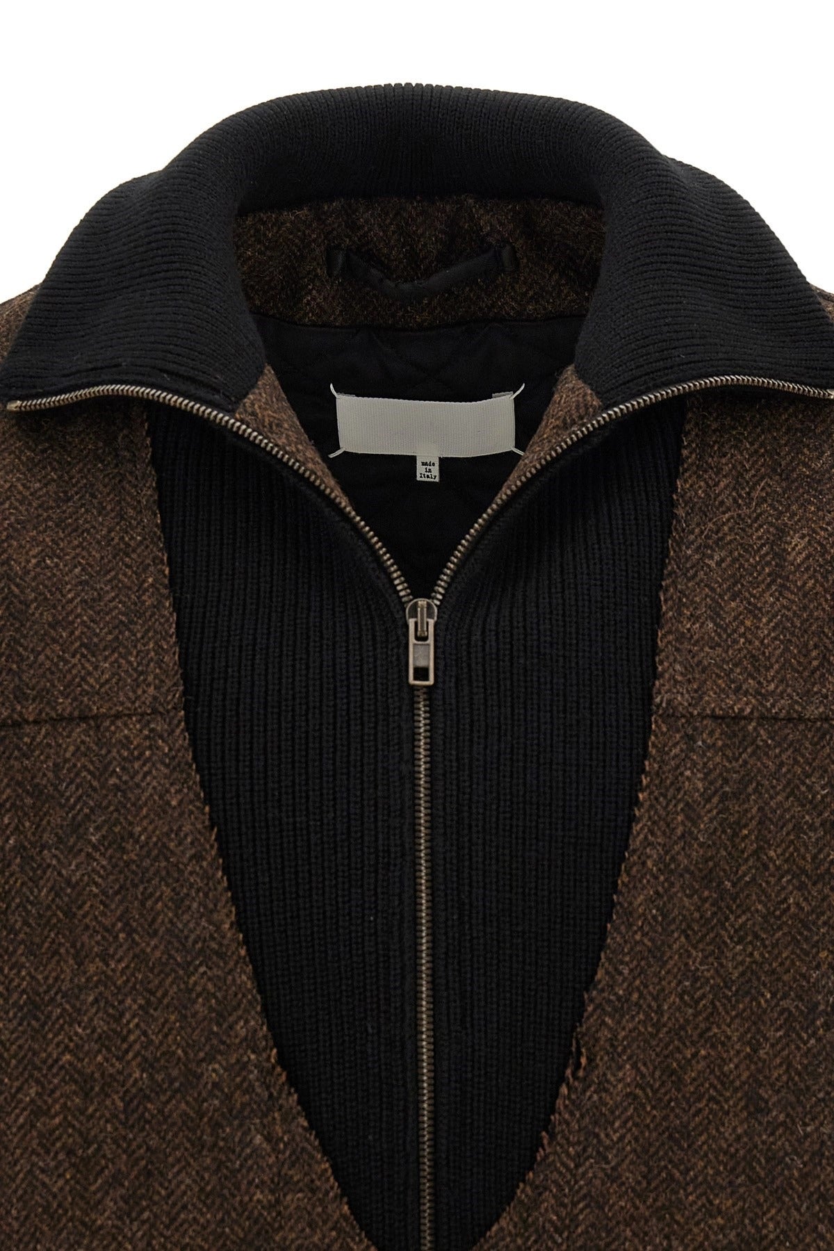 Maison Margiela Herringbone Wool Bomber Jacket