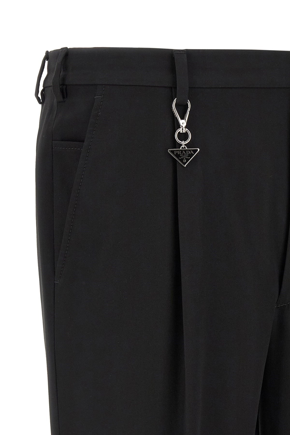 Prada Pantaloni Logo Keyring