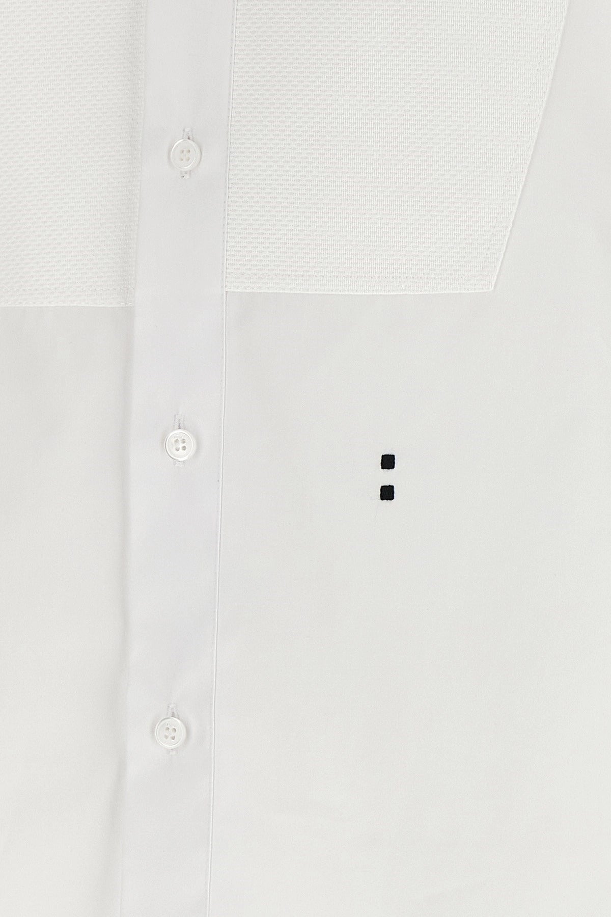 Fendi Poplin Shirt With Plastron Piqué