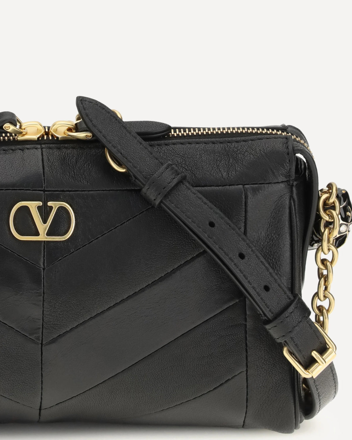Valentino Garavani Small Panthea Chevron Shoulder Bag