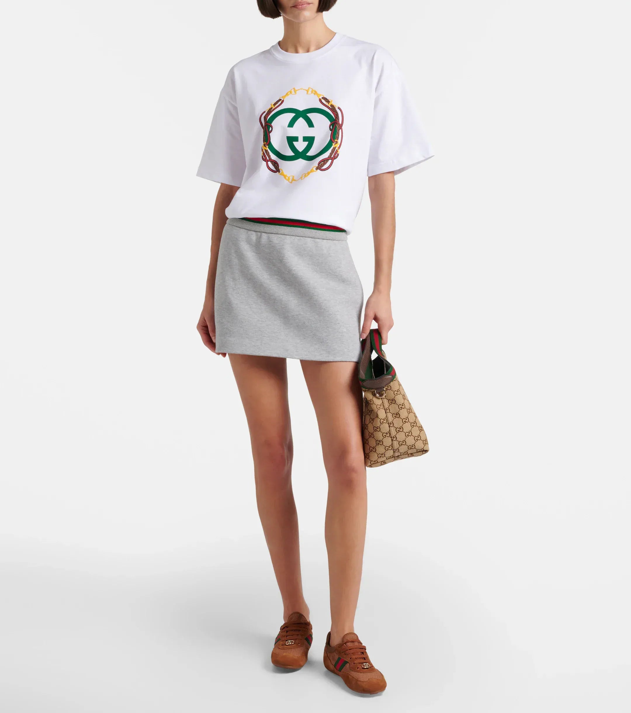 Gucci Camiseta de jersey de algodón con G entrelazada