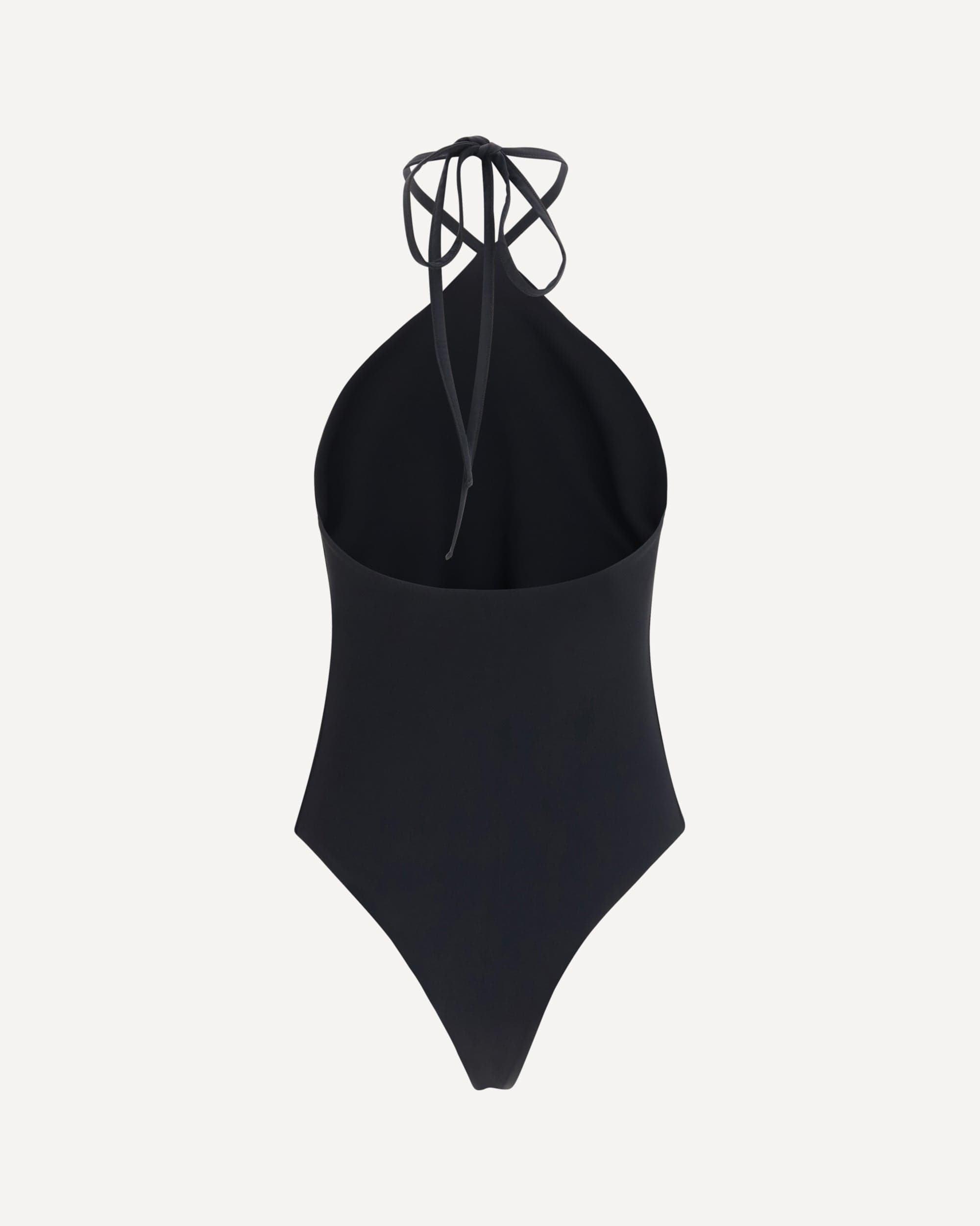 Jacquemus Bastide Halterneck Swimsuit With Tie