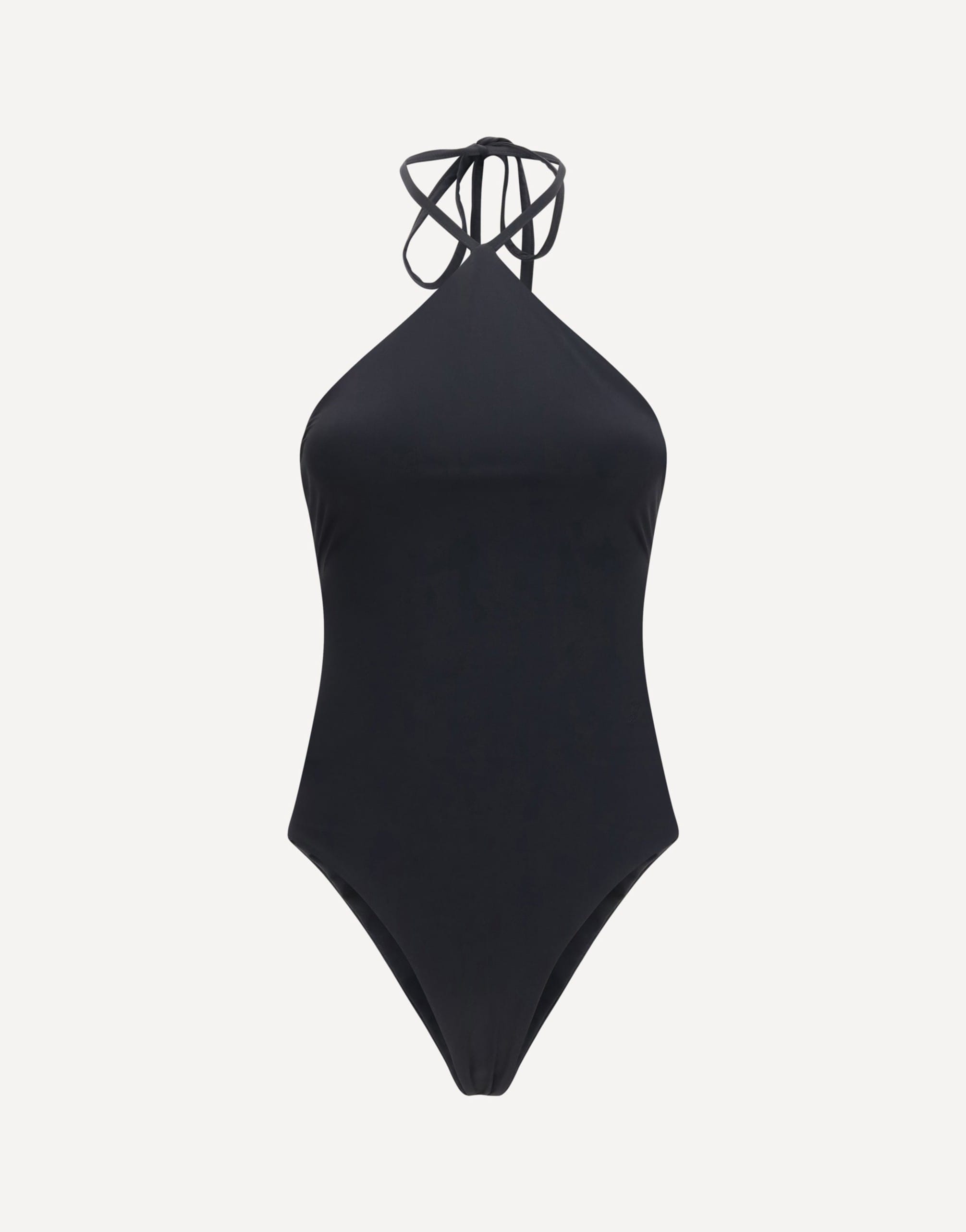 Jacquemus Bastide Halterneck Swimsuit With Tie