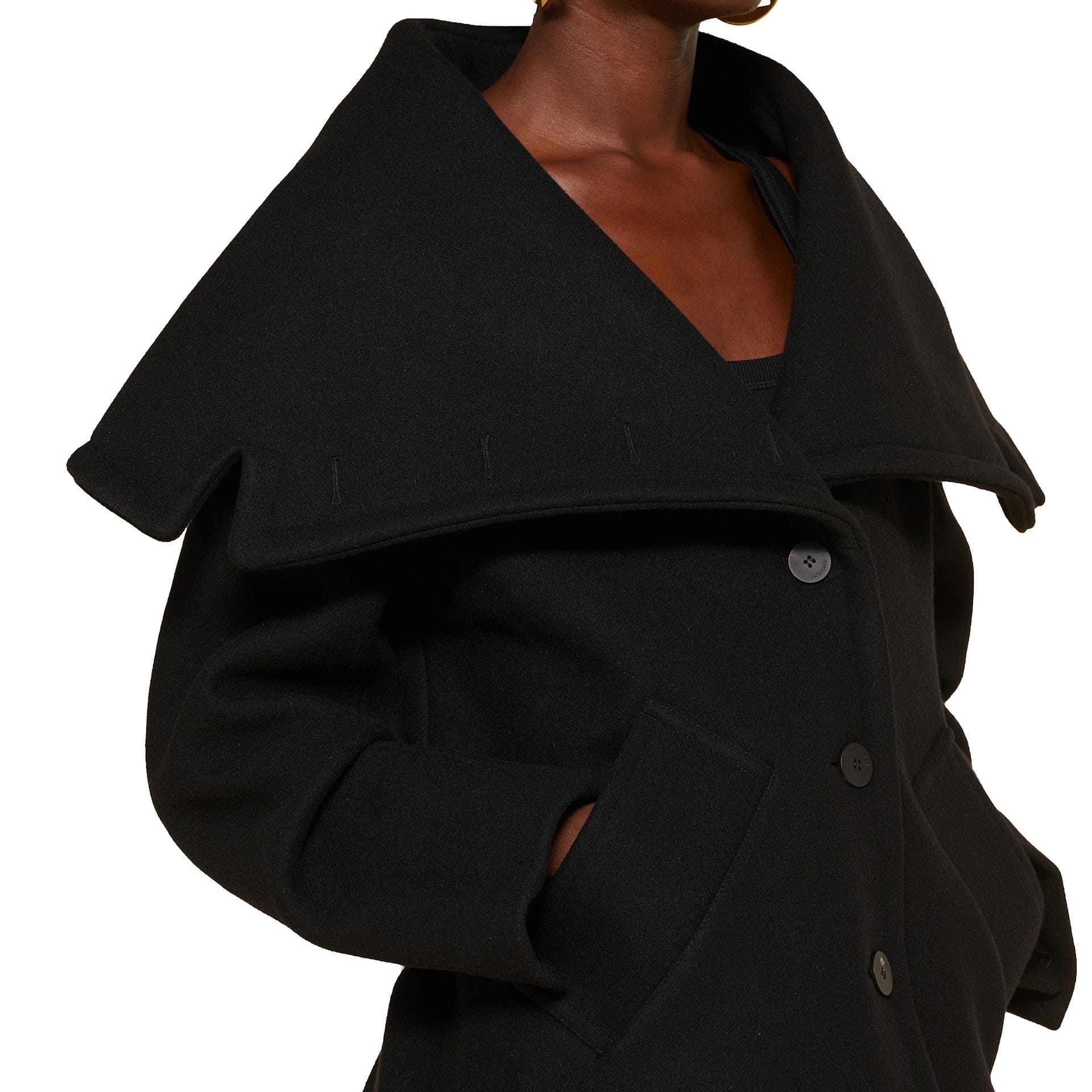Jacquemus Le Caban Caruso Draped-Collar Jacket