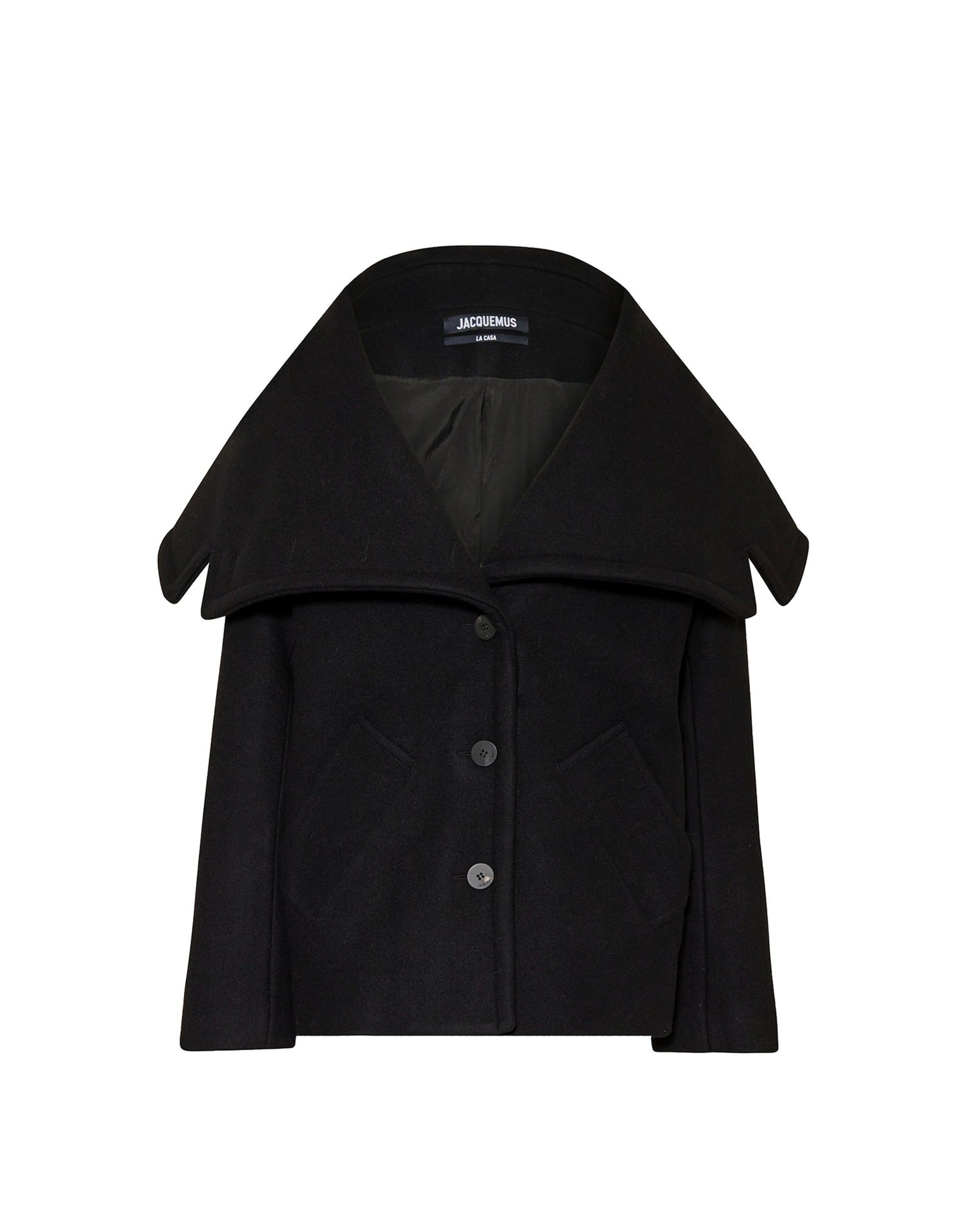Jacquemus Le Caban Caruso Draped-Collar Jacket
