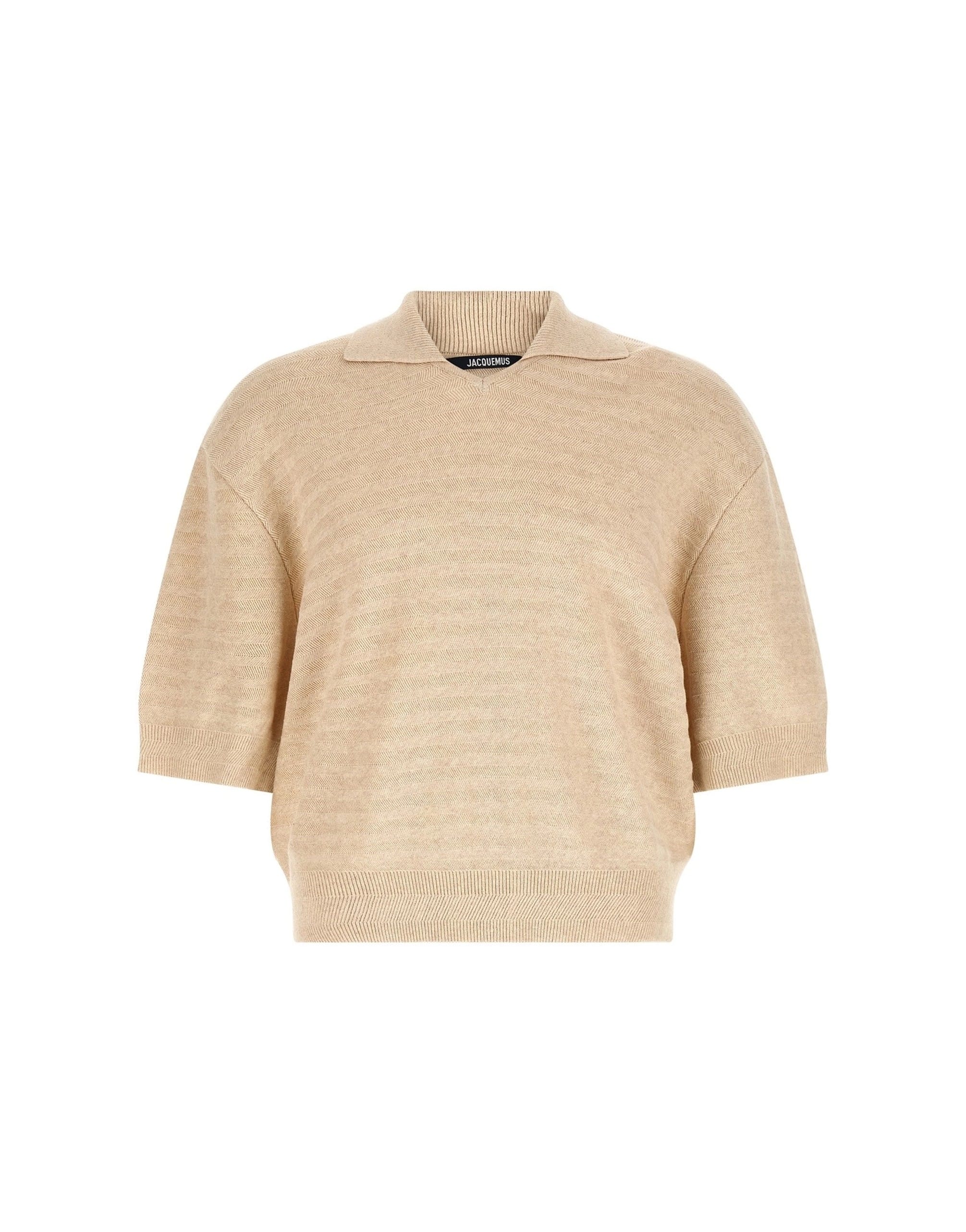 Jacquemus Le Polo Maille Chevron shirt met korte mouwen