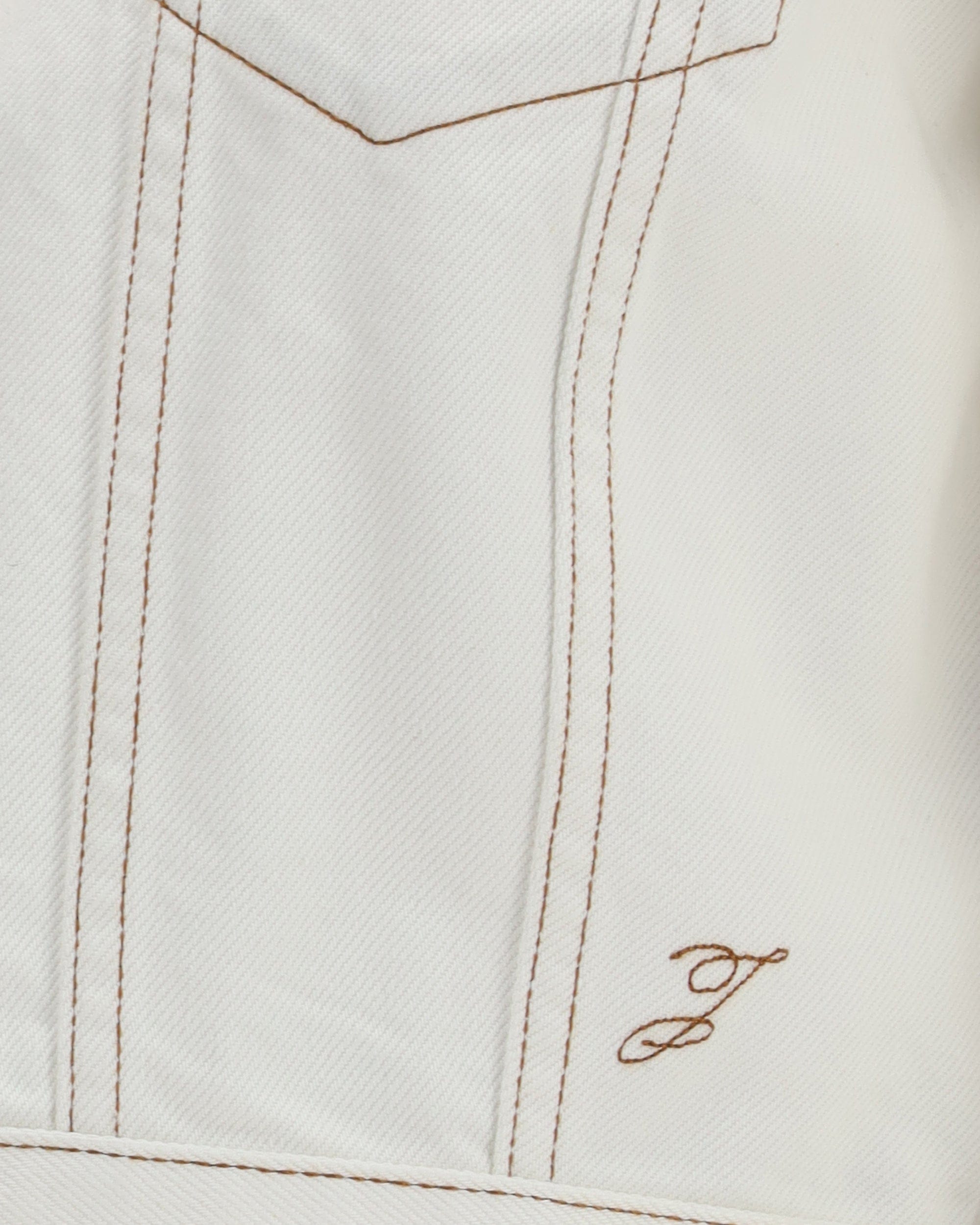 Jacquemus Ovalo Denim Jacket With Curved Fit