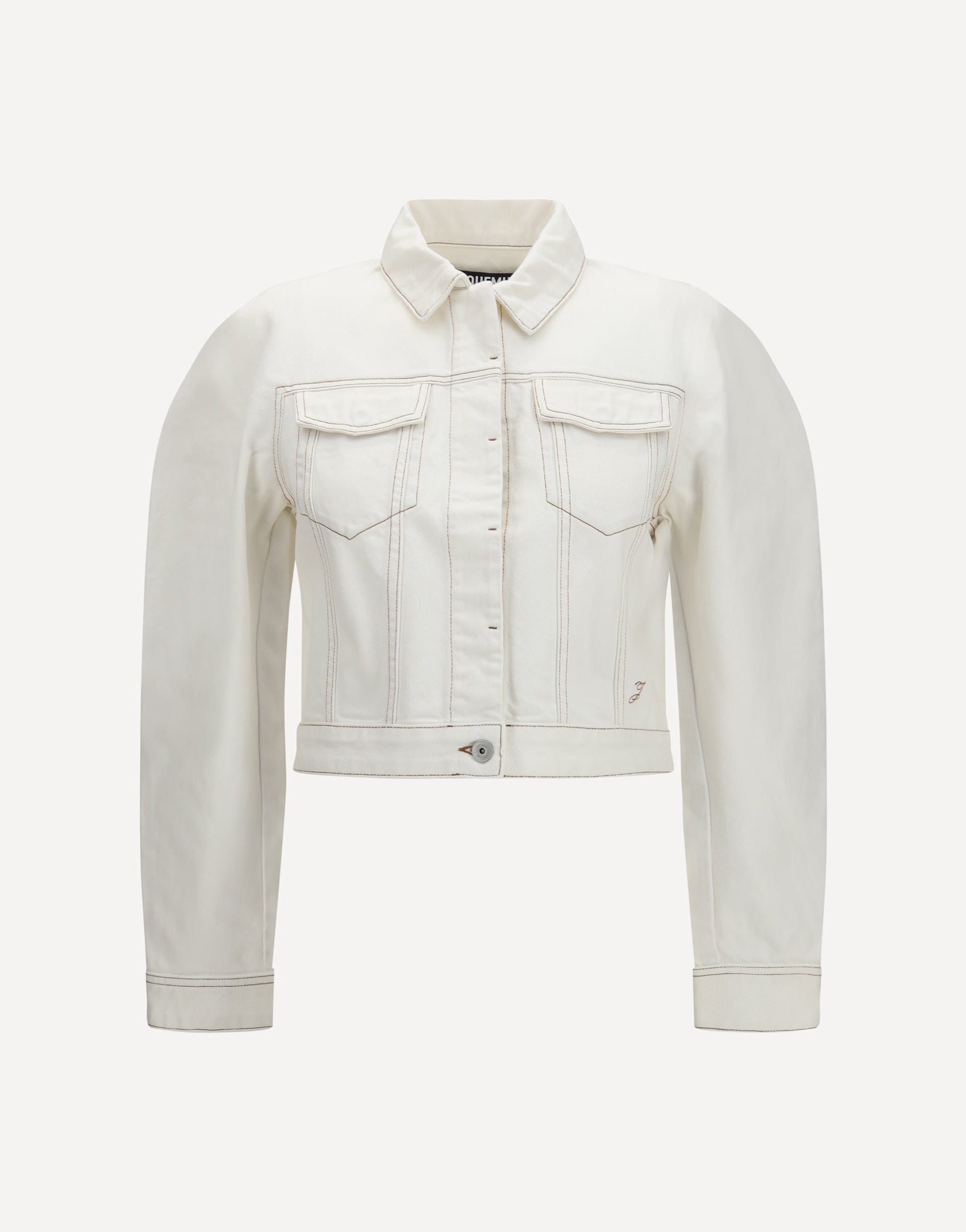 Jacquemus Ovalo Denim Jacket With Curved Fit