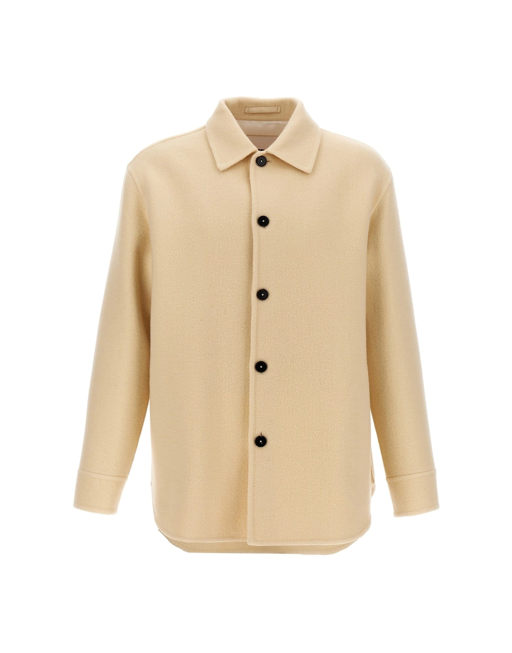 Jil Sander Jil Sander Beige Virgin Wool Coat
