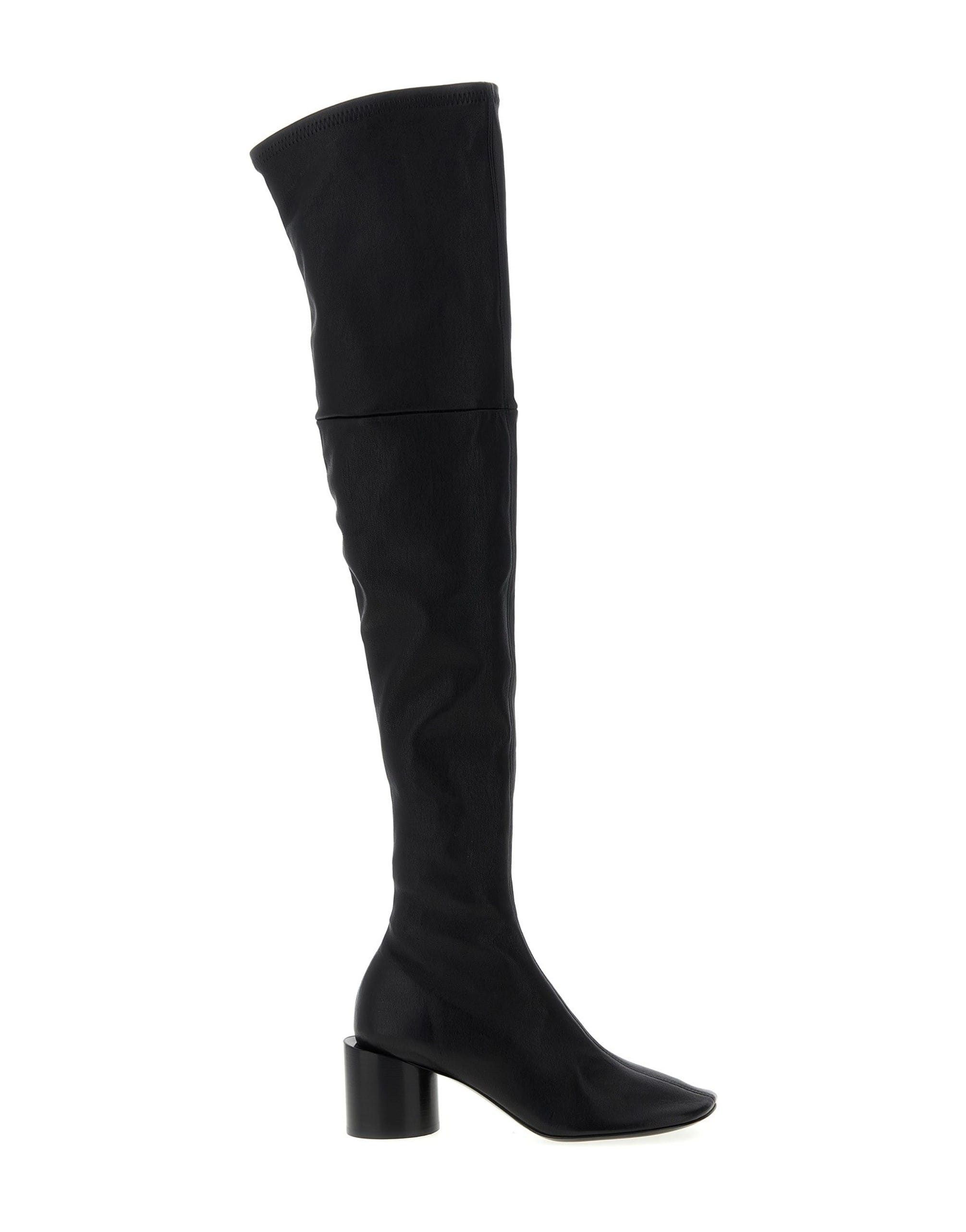 Jil Sander Jil Sander Black Nappa Over-The-Knee Boots