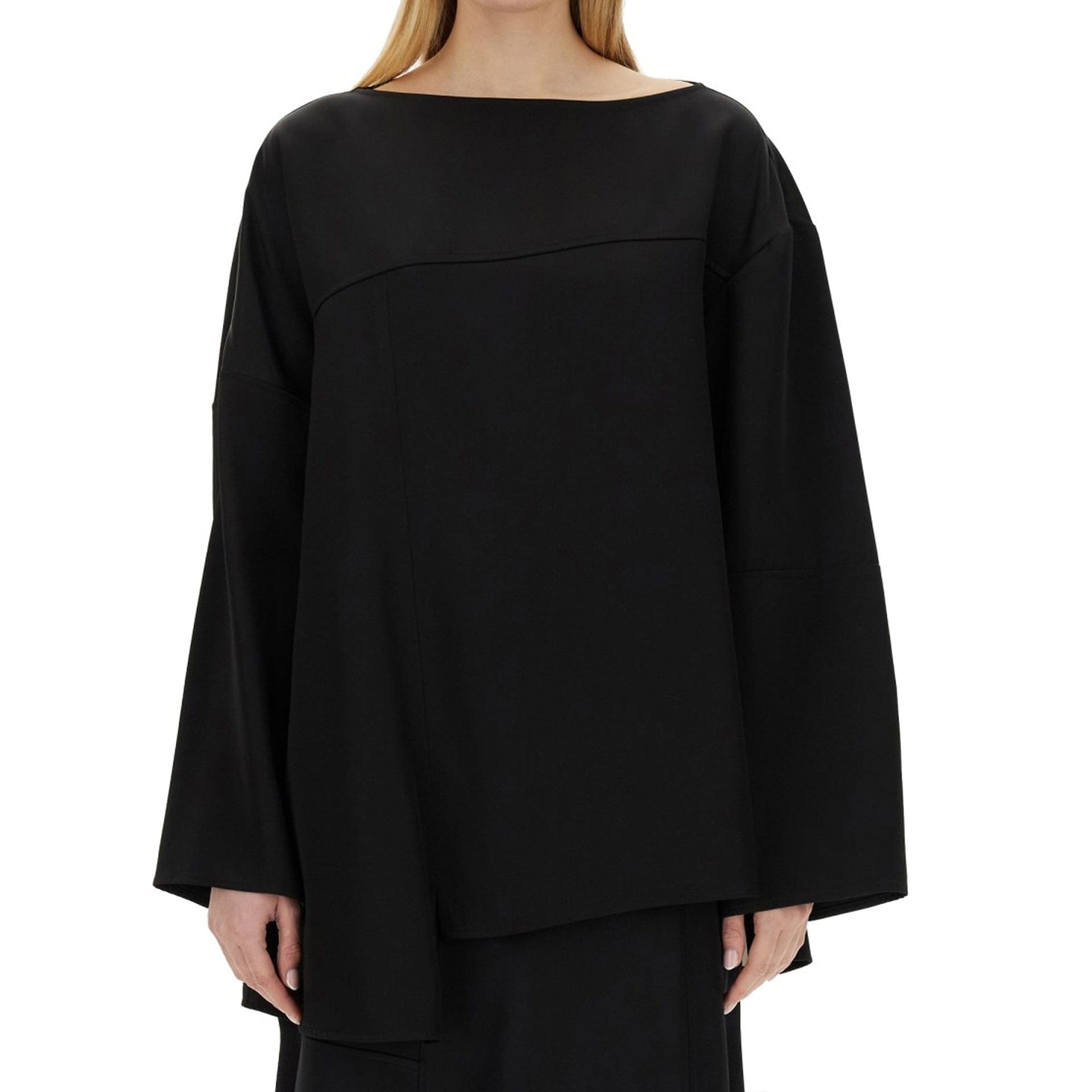 Jil Sander Blend Silk Asymmetrical Blouse