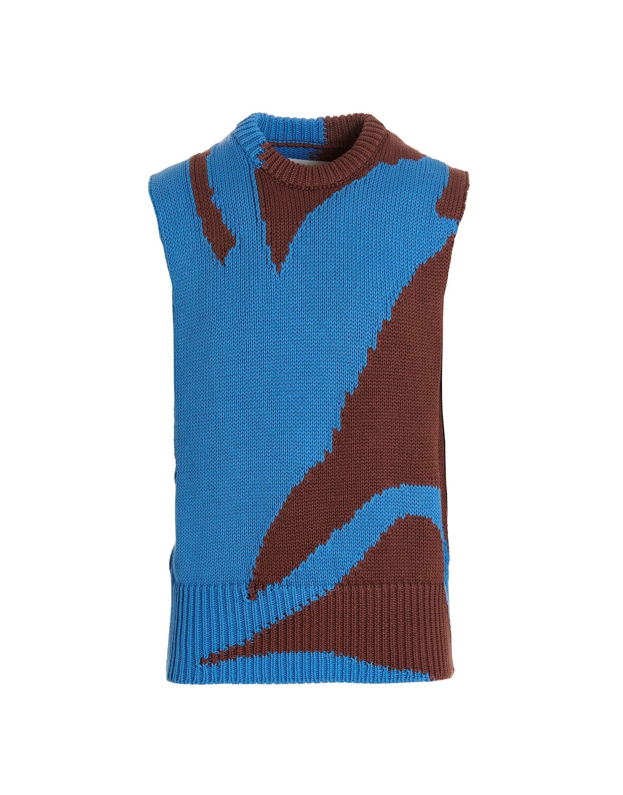 Jil Sander Jil Sander Colorblock Cotton Knit Vest