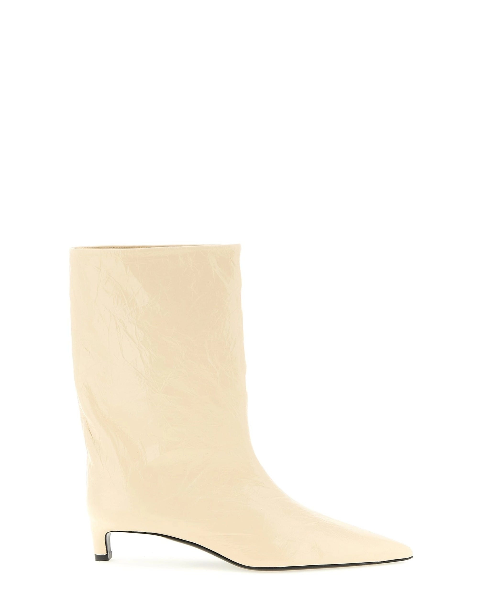 Jil Sander Jil Sander Craquelé Leather Ankle Boots