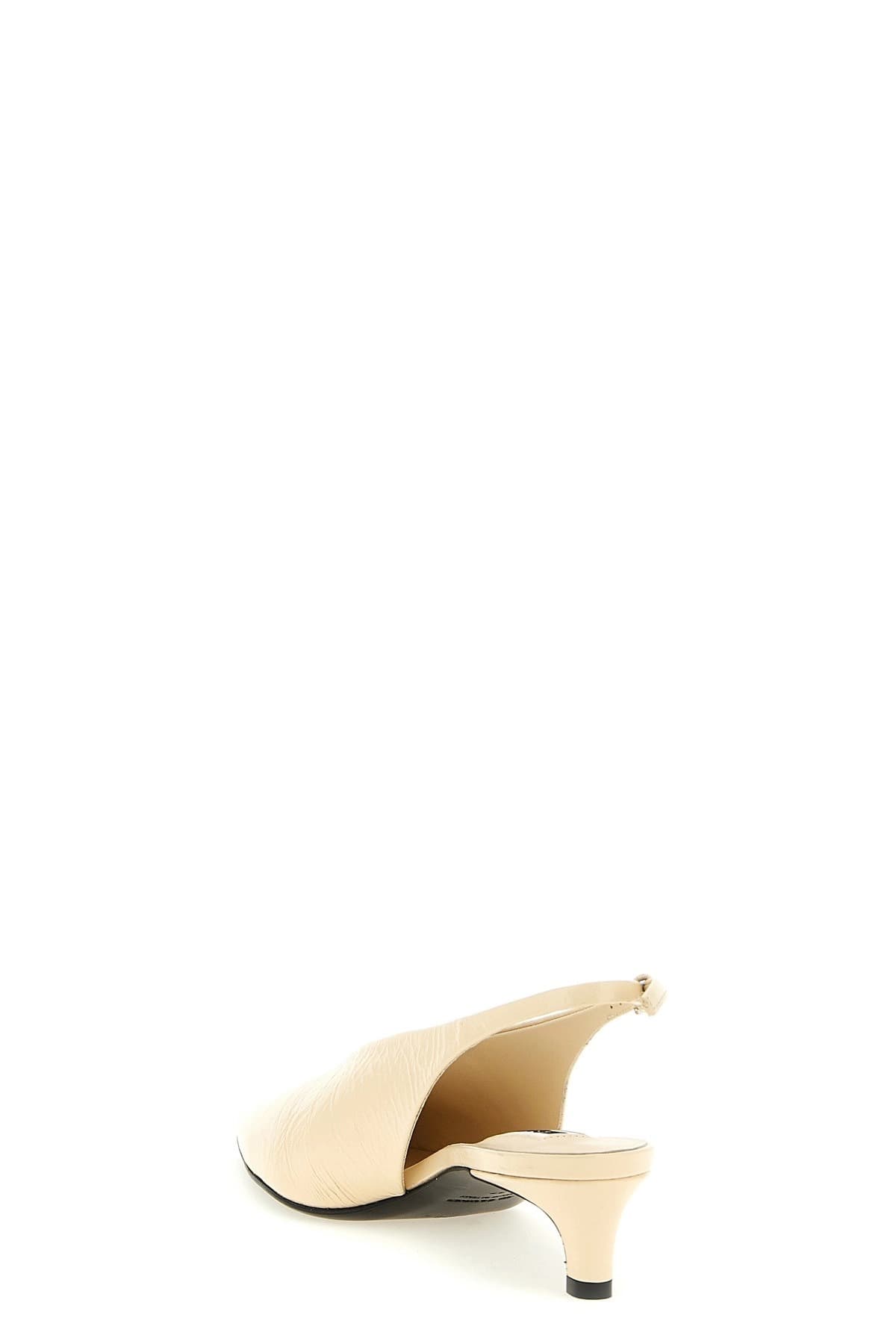 Jil Sander Jil Sander Craquelé Leather Slingback Heels