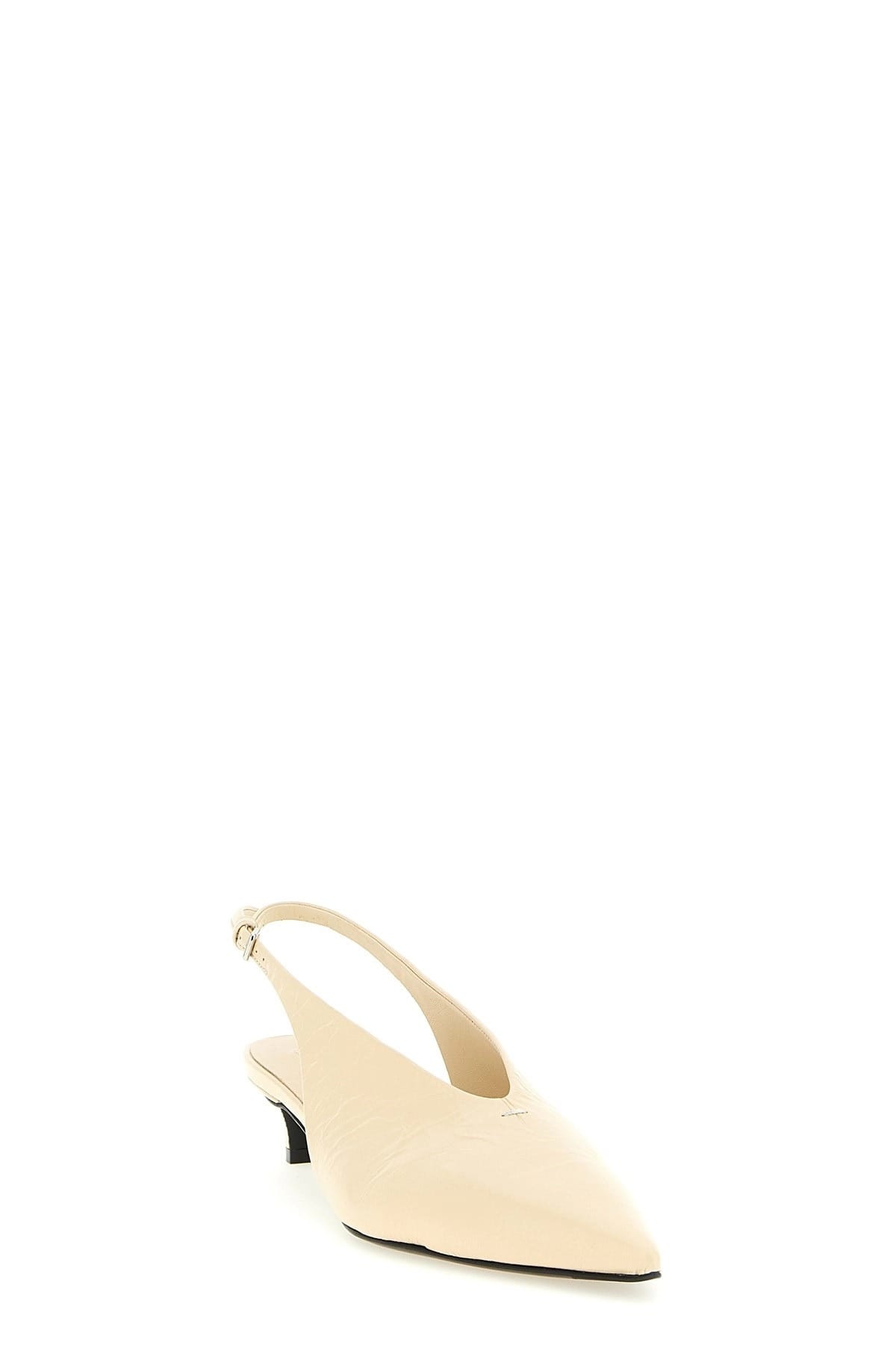 Jil Sander Jil Sander Craquelé Leather Slingback Heels