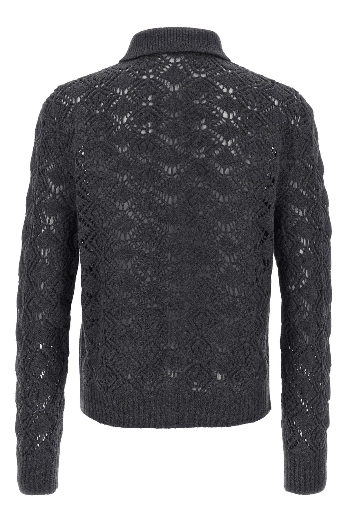 Jil Sander Jil Sander Openwork Wool Zip Cardigan