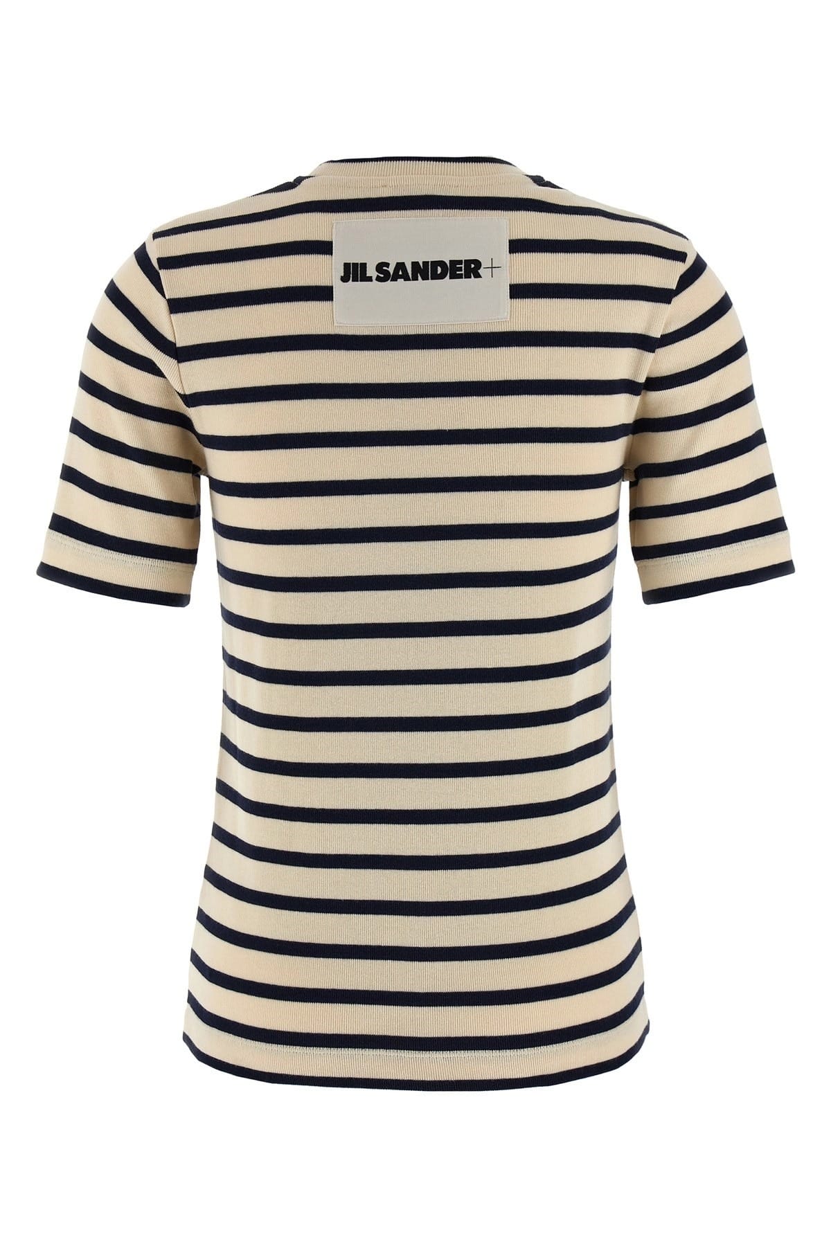 Jil Sander Camiseta de punto de algodón a rayas - alternate view