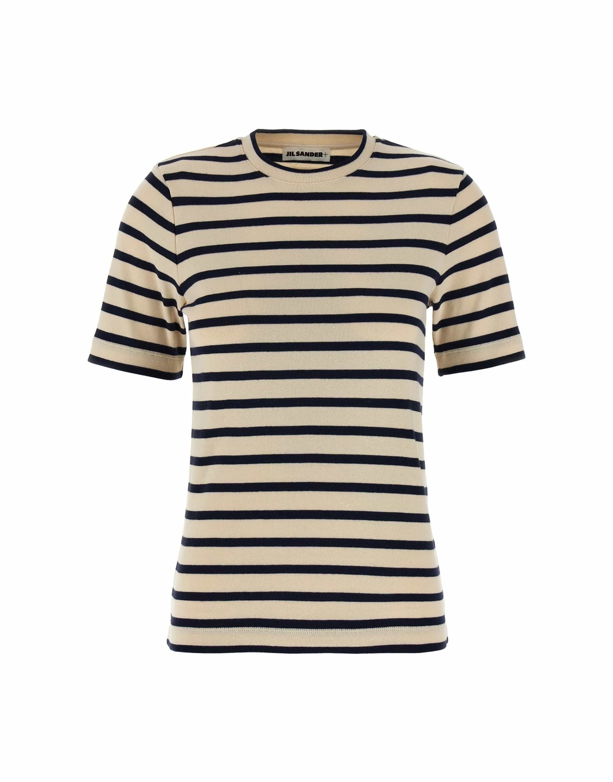 Jil Sander Jil Sander Striped Cotton Jersey T-Shirt