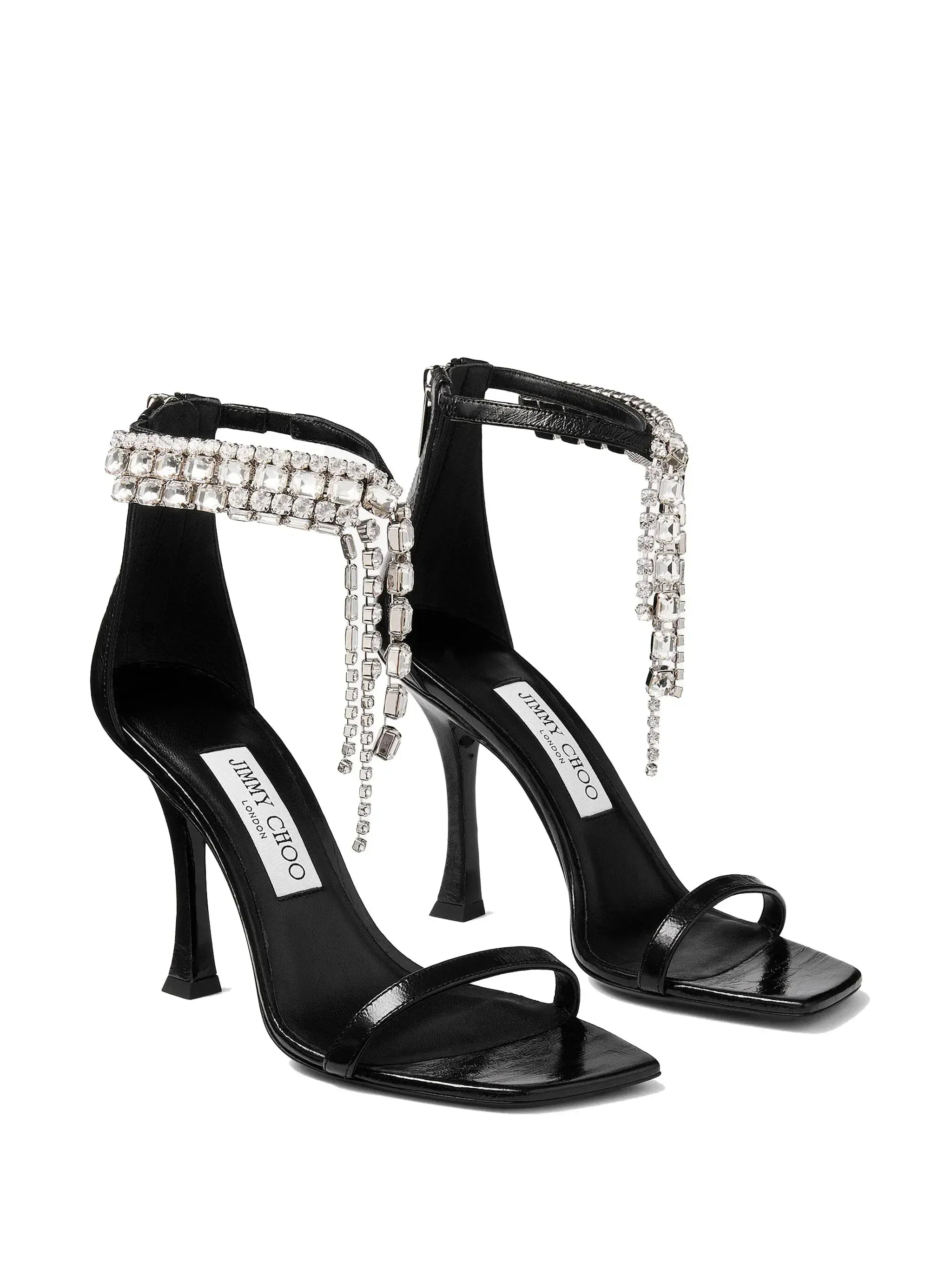 Jimmy Choo 100mm Verity Crystal-Embellished Sandals