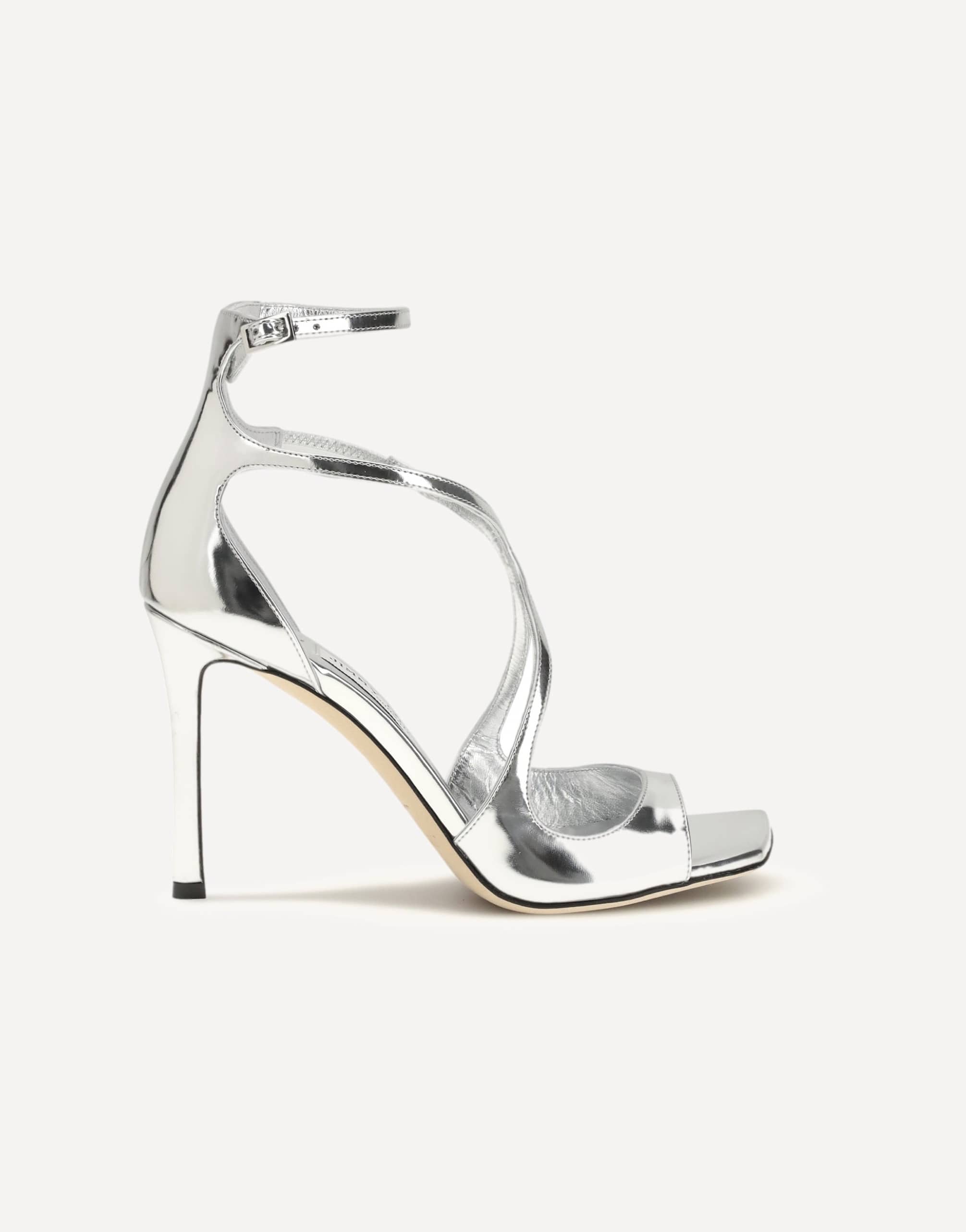 Jimmy Choo Azia 95 Metallic Leather Sandals