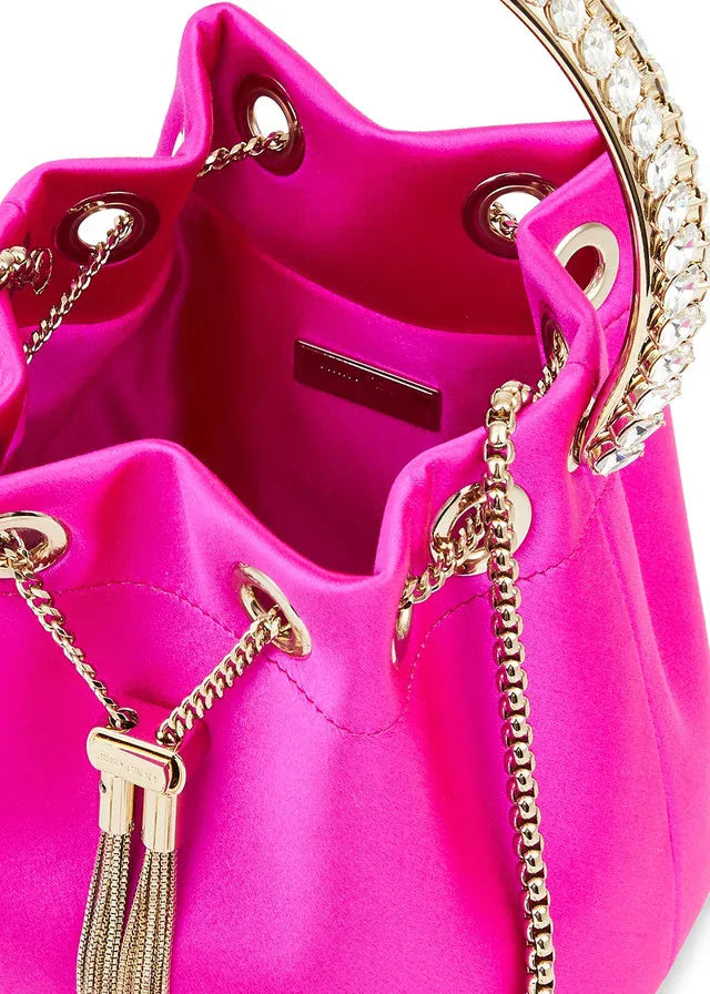 Jimmy Choo Bon Bon Mini Satin Bucket Bag