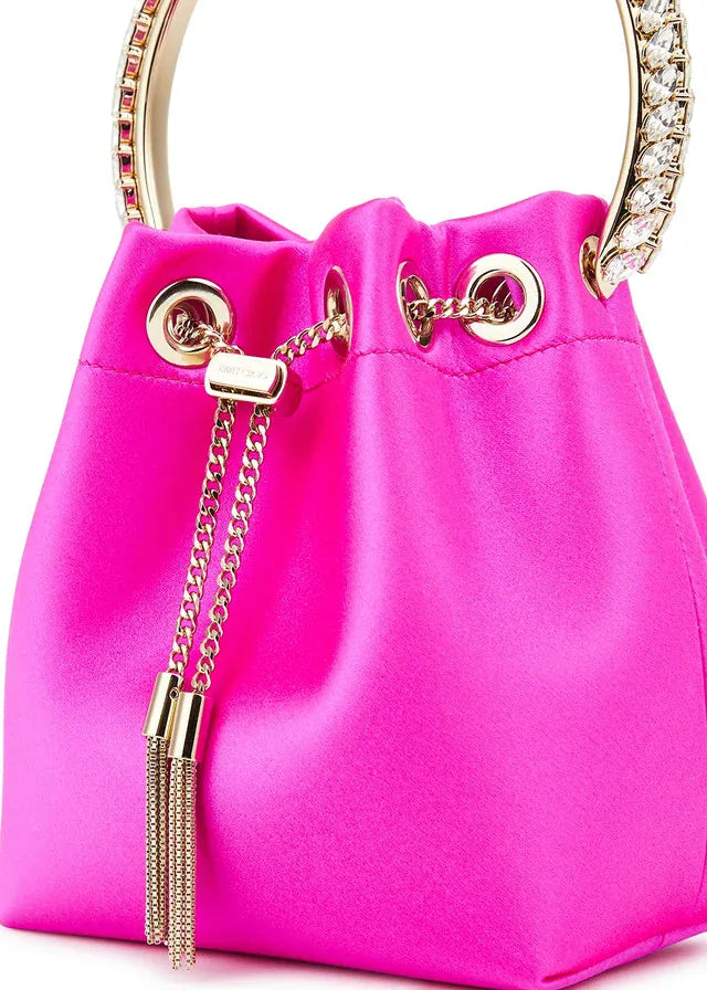 Jimmy Choo Bon Bon Mini Satin Bucket Bag