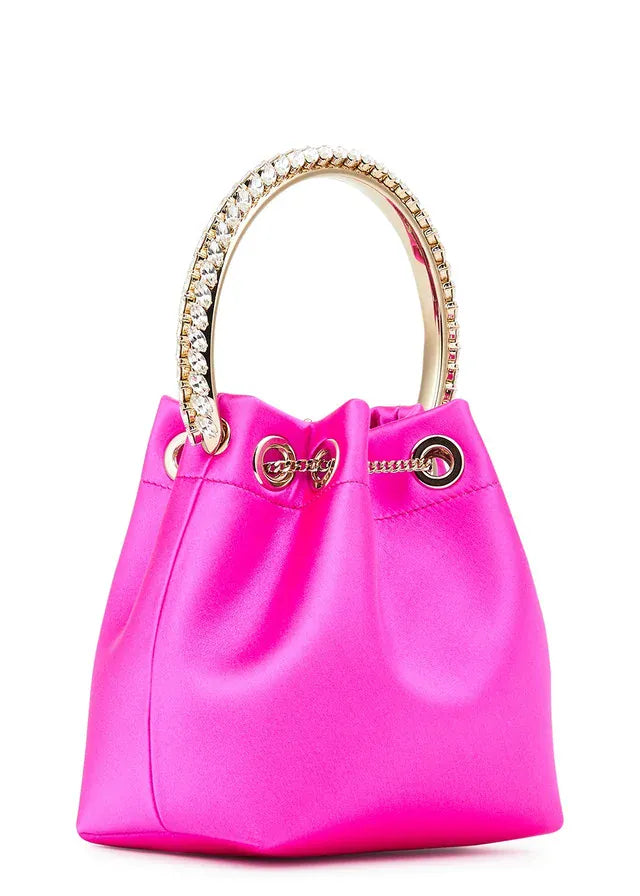 Jimmy Choo Bon Bon Mini Satin Bucket Bag