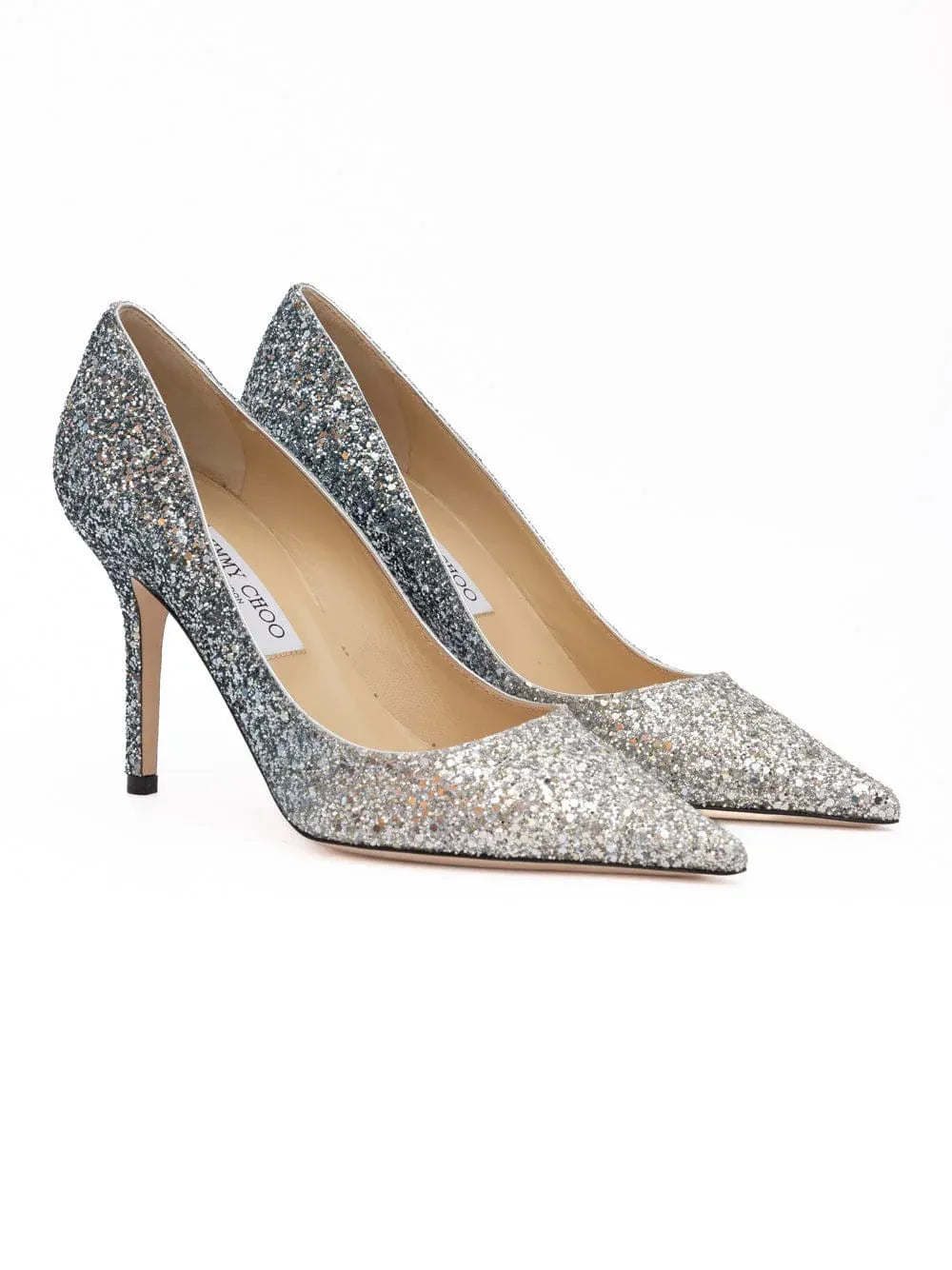 Jimmy Choo Coarse Glitter Degrade Agnes Pumps - alternate view