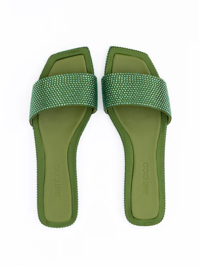 Jimmy Choo Crystal Clovis Embellished Flats - alternate view